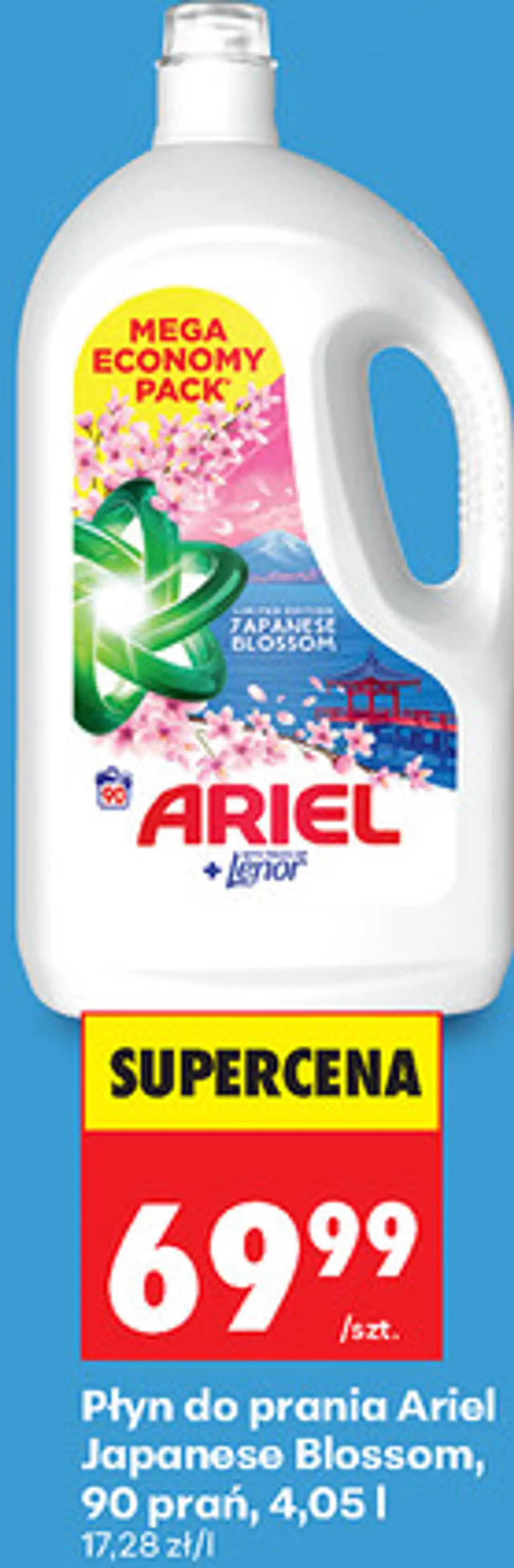 Płyn do prania Ariel Japanese Blossom, 90 prań, 4,05 l