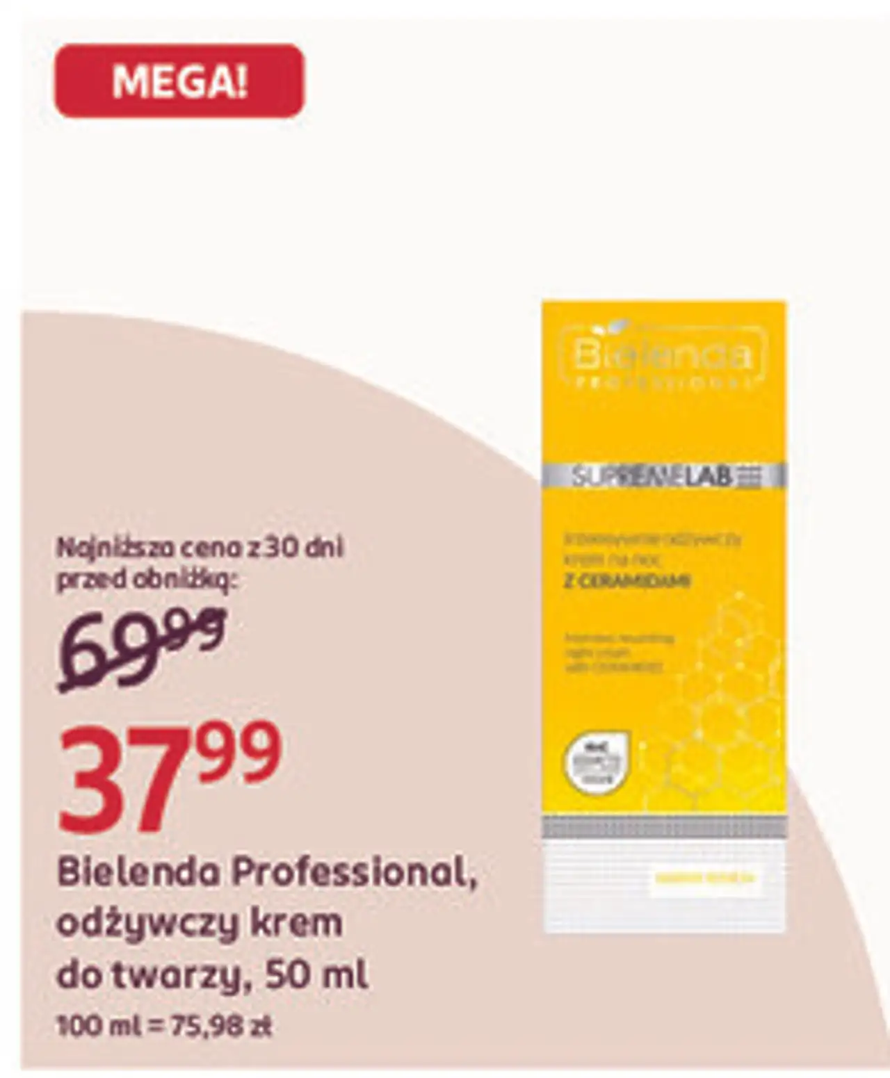 Bielenda Professional, odżywczy krem do twarzy, 50 ml