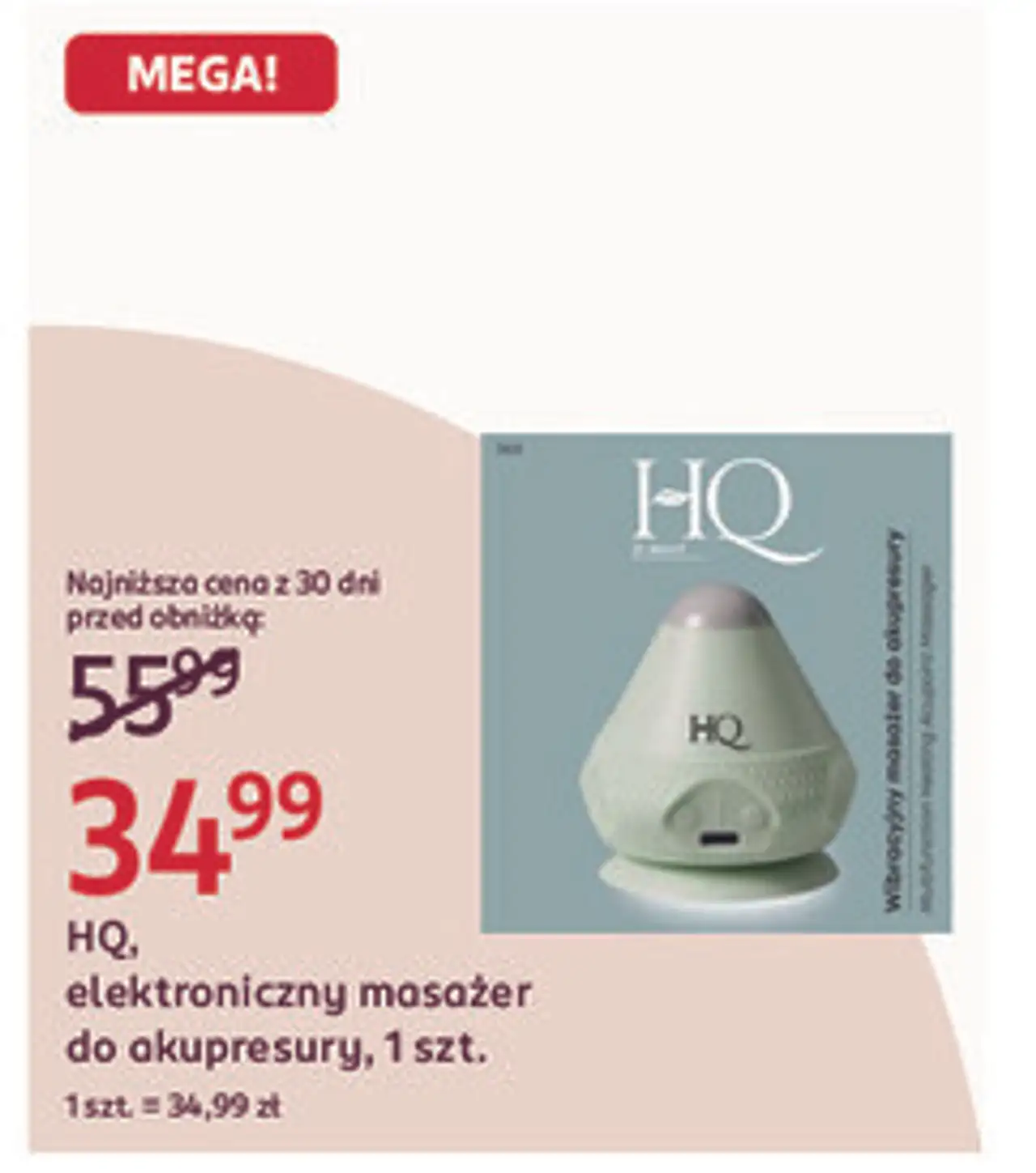 HQ, elektroniczny masażer do akupresury, 1 szt.