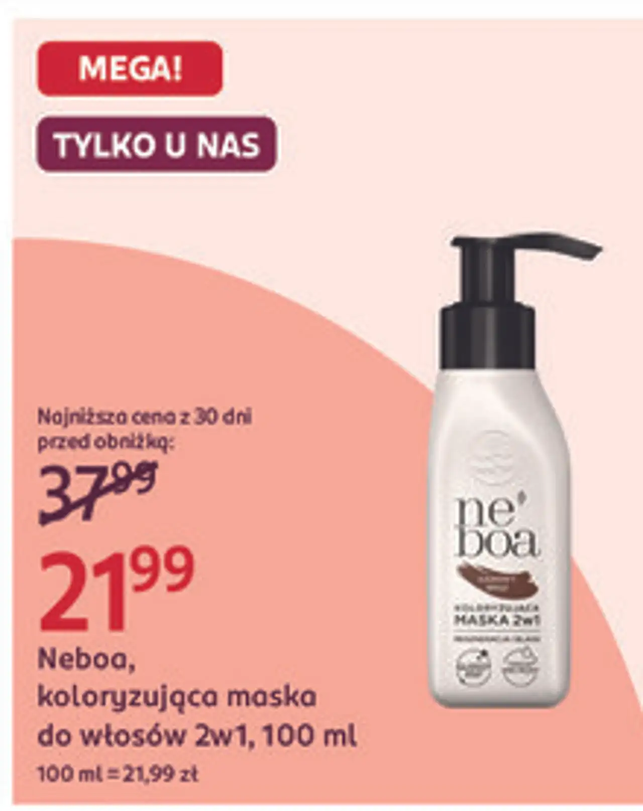 Neboa, koloryzująca maska do włosów 2w1, 100 ml