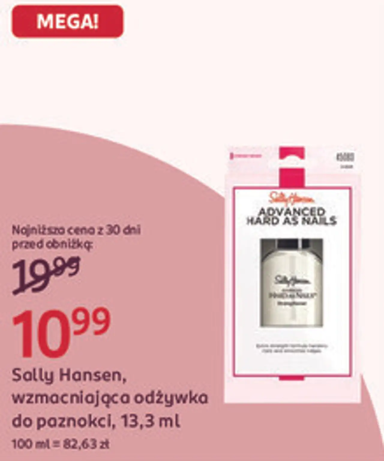 Sally Hansen, wzmacniająca odżywka do paznokci, 13,3 ml