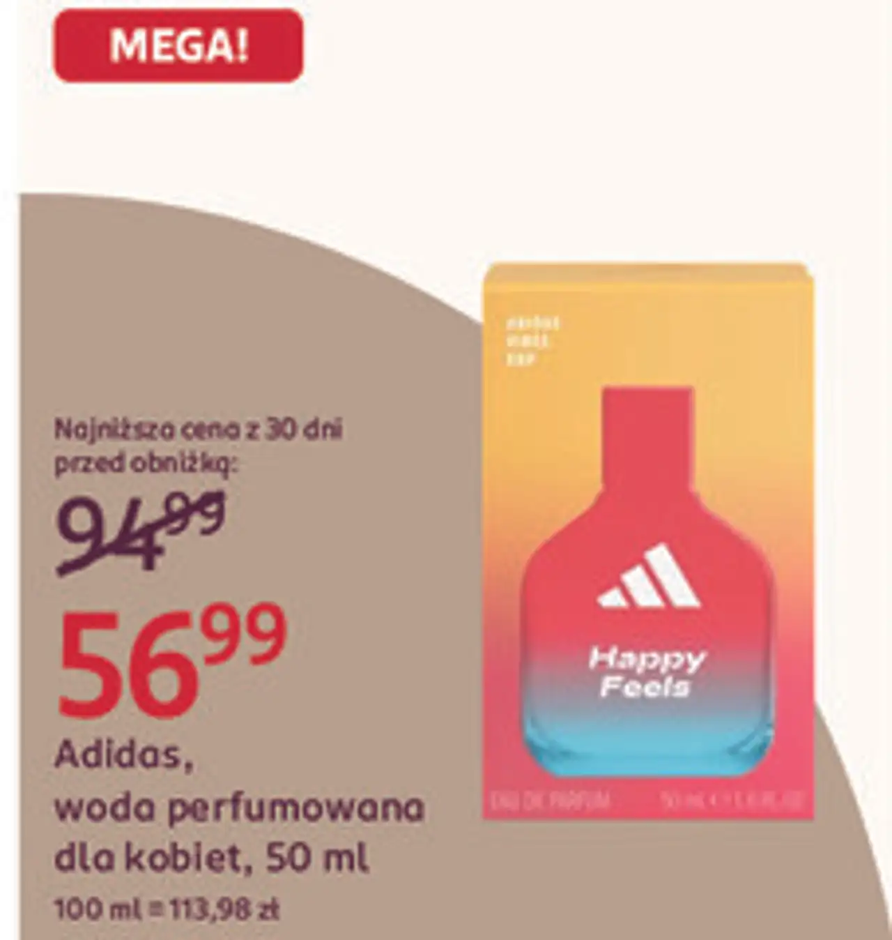 Adidas, woda perfumowana dla kobiet, 50 ml