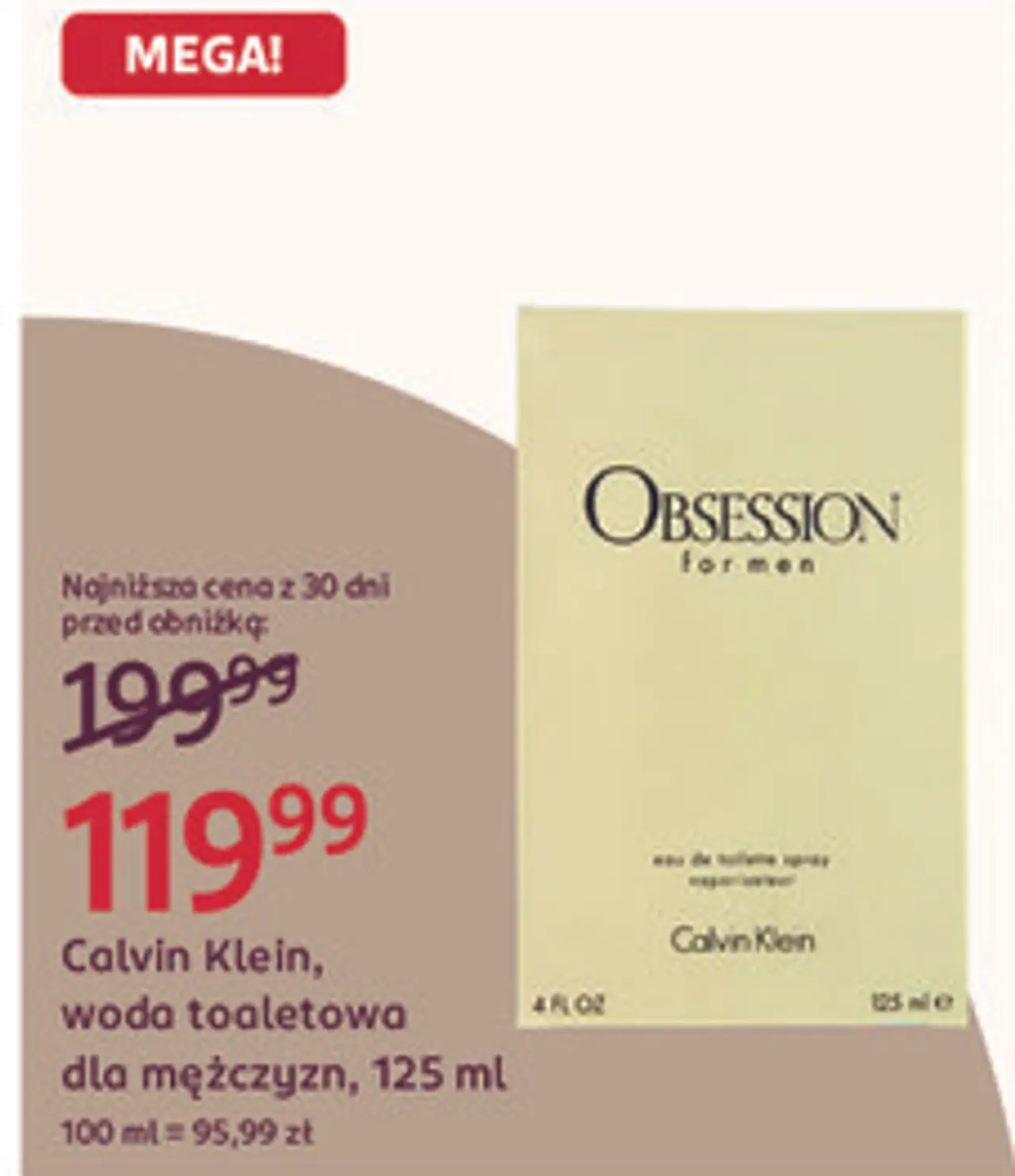 Calvin Klein, woda toaletowa dla mężczyzn, 125 ml