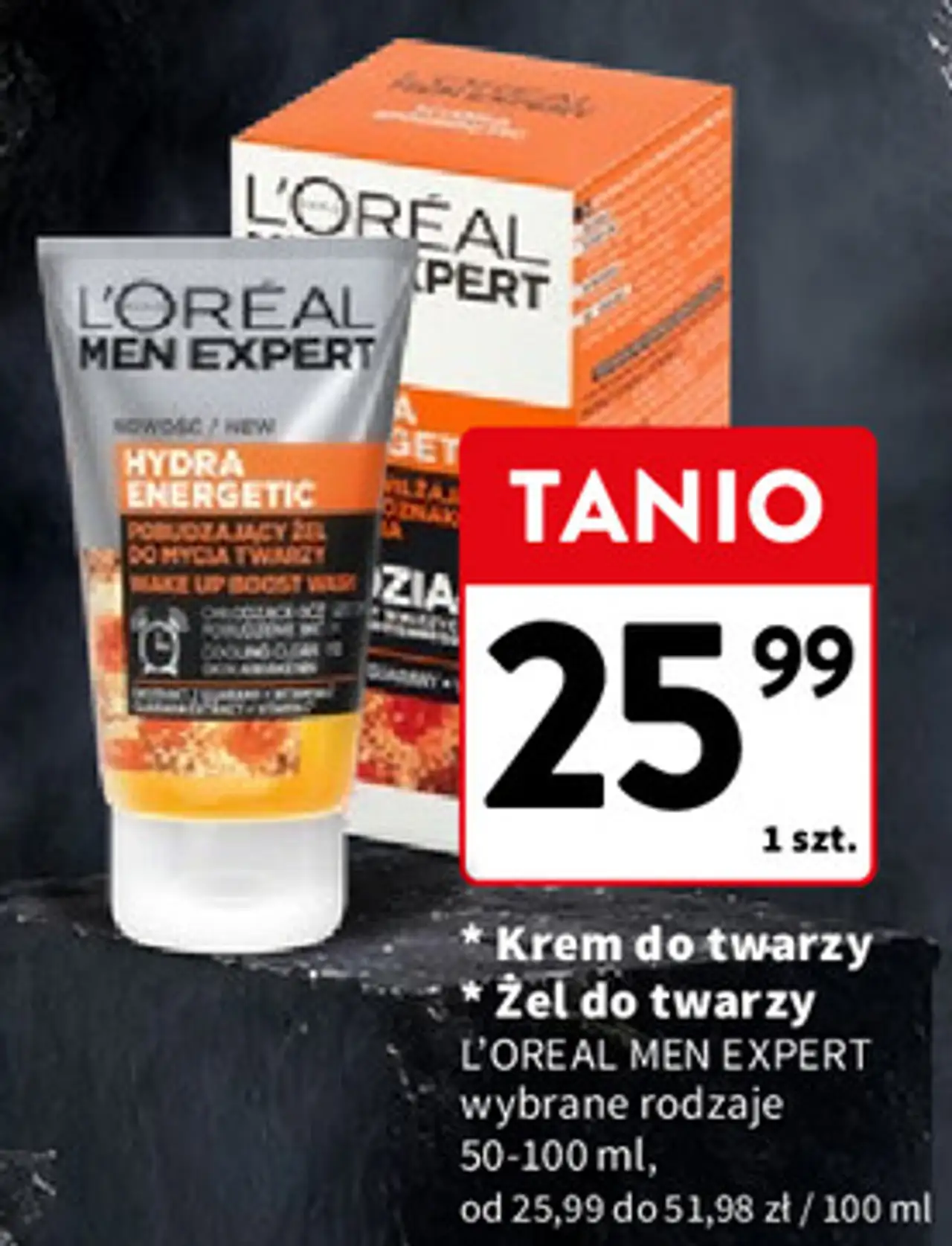 * Krem do twarzy * Żel do twarzy L'OREAL MEN EXPERT wybrane rodzaje
