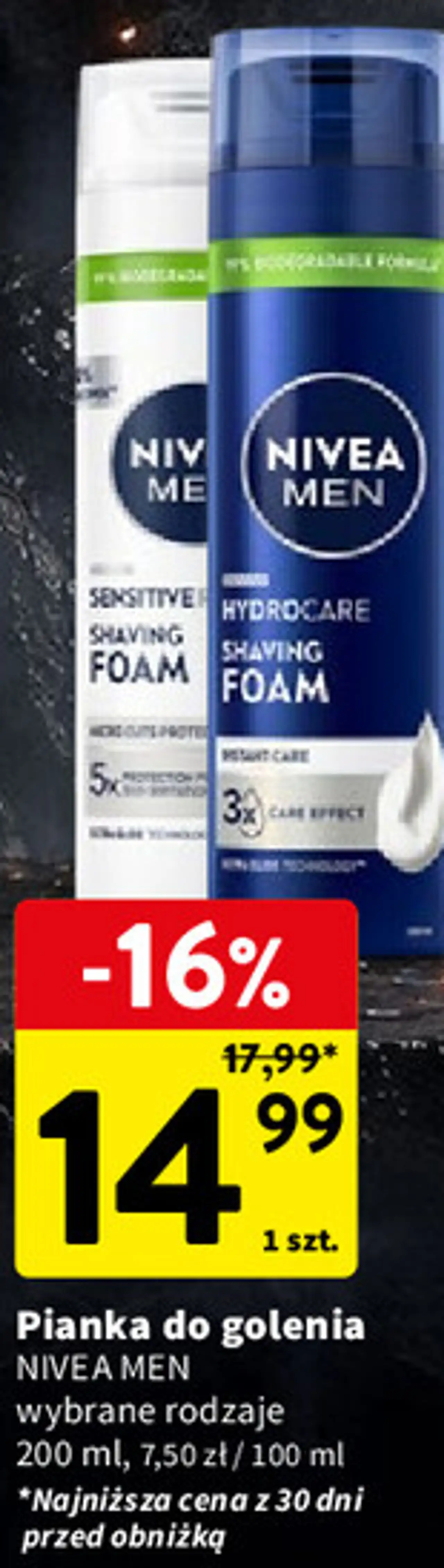 Pianka do golenia NIVEA MEN wybrane rodzaje