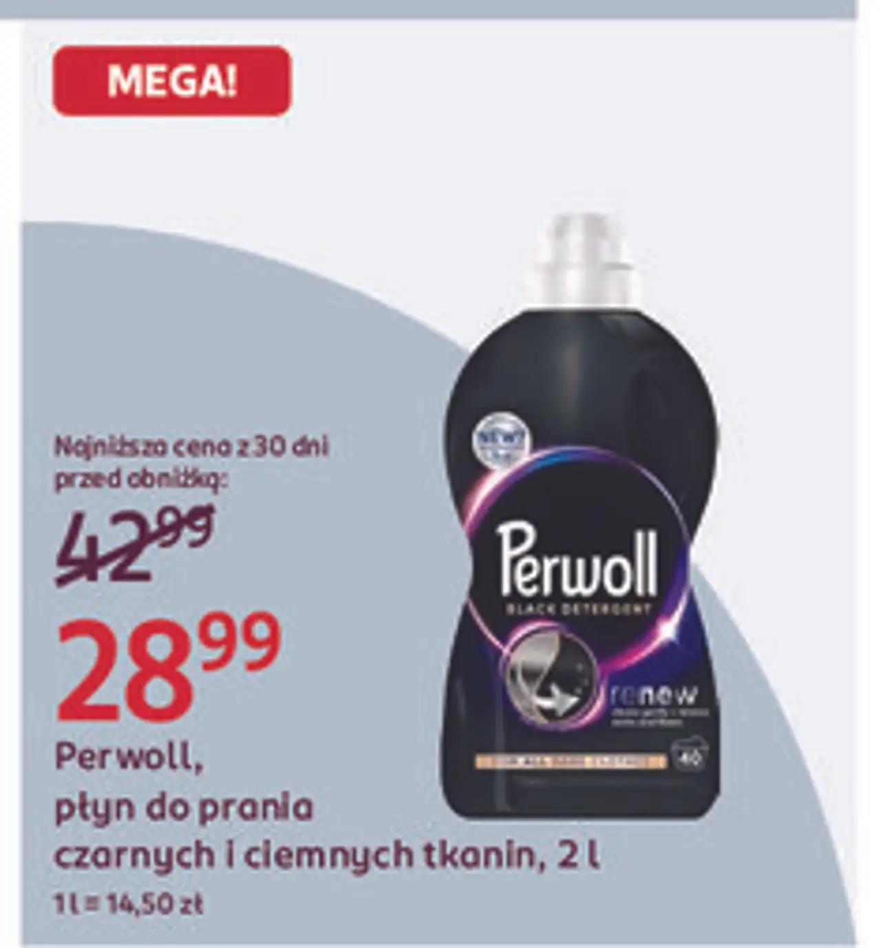 Perwoll, płyn do prania czarnych i ciemnych tkanin, 2 l
