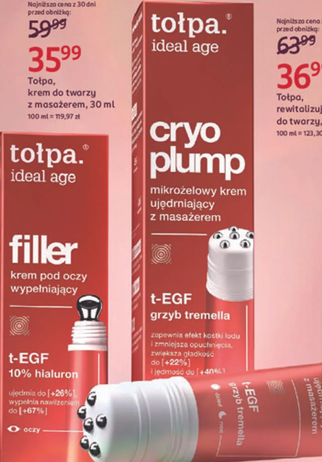 Tołpa, krem do twarzy z masażerem, 30 ml