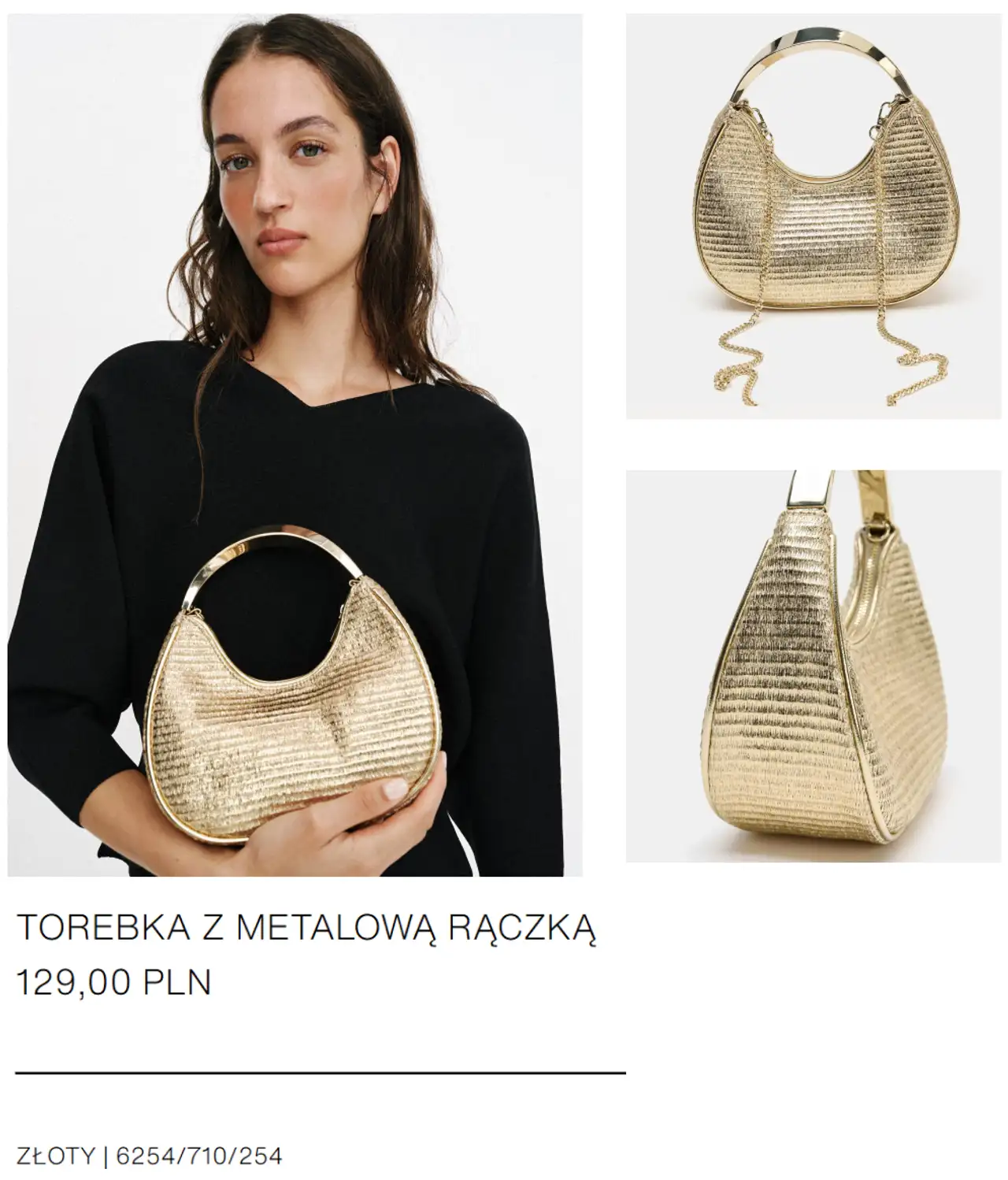 TOREBKA Z METALOWĄ RĄCZKĄ Zara