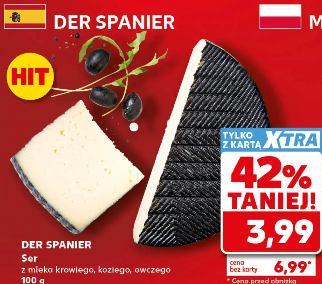 DER SPANIER Ser z mleka krowiego, koziego, owczego 100 g