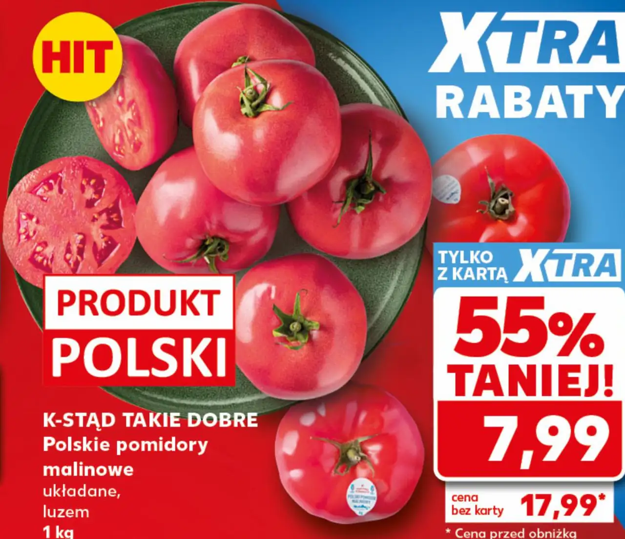 K-STĄD TAKIE DOBRE Polskie pomidory malinowe układane, luzem