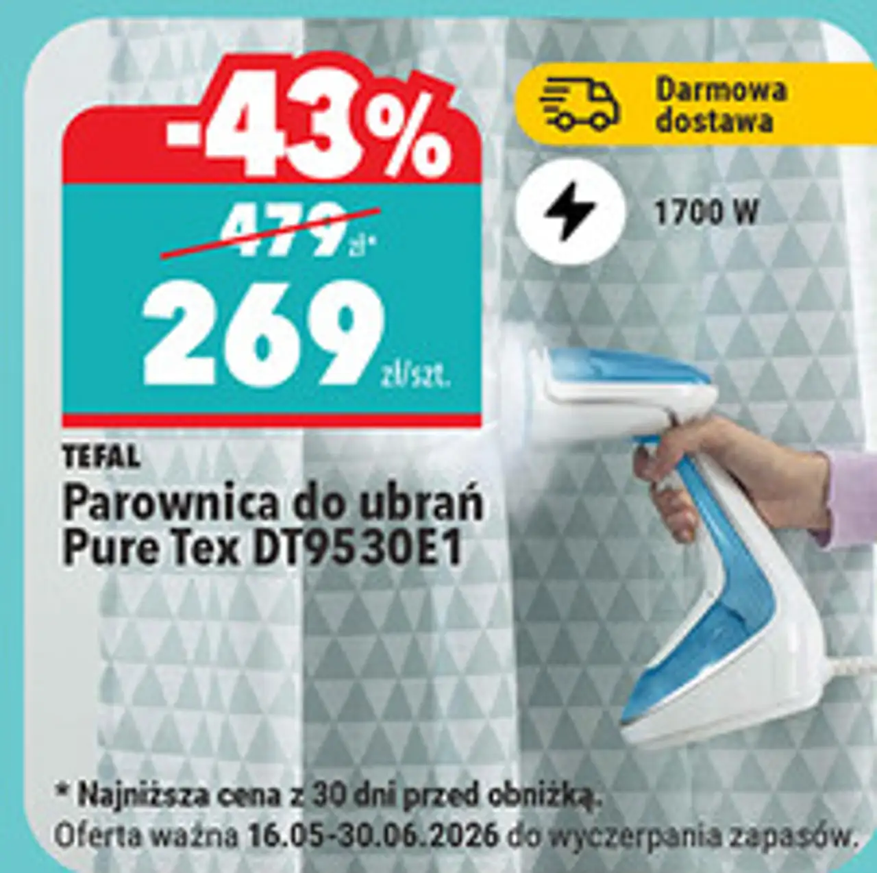 TEFAL Parownica do ubrań Pure Tex DT9530E1