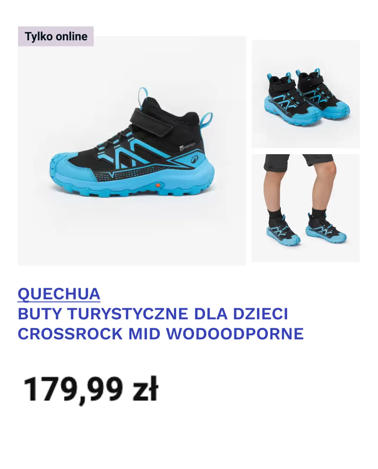 BUTY TURYSTYCZNE DLA DZIECI CROSSROCK MID WODOODPORNE