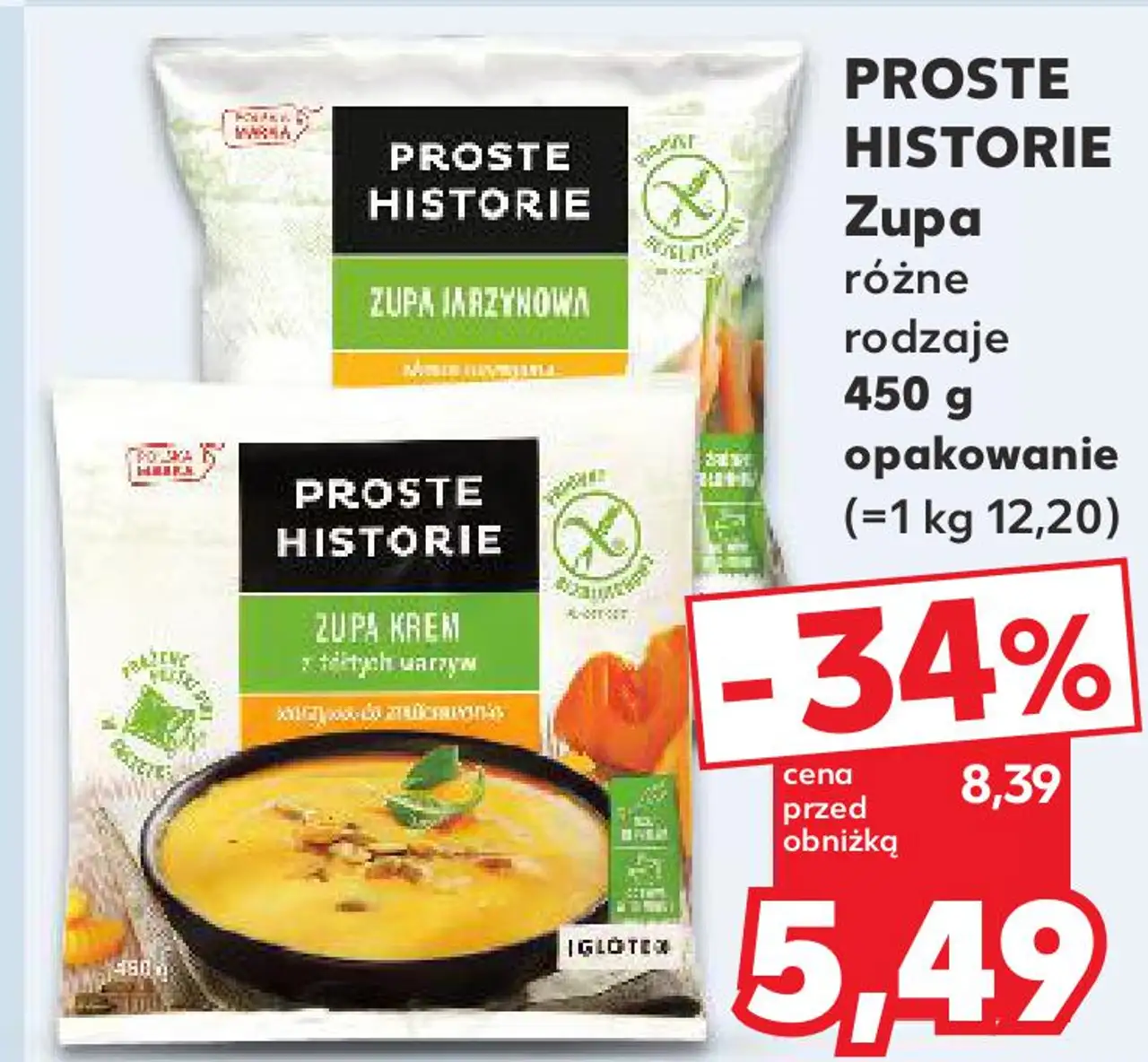 Zupa różne rodzaje 450 g opakowanie