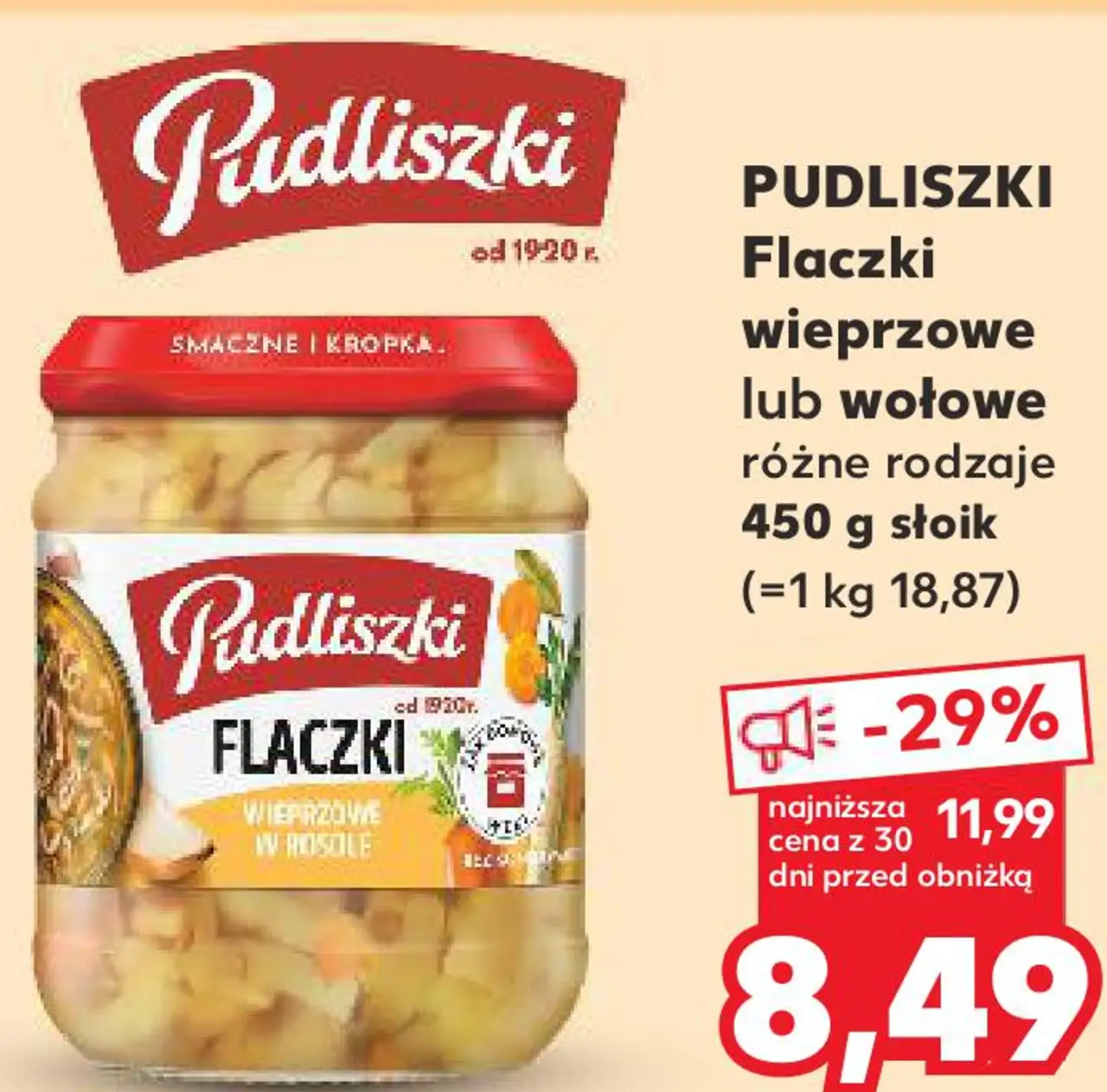 Flaczki wieprzowe lub wołowe Pudliszki