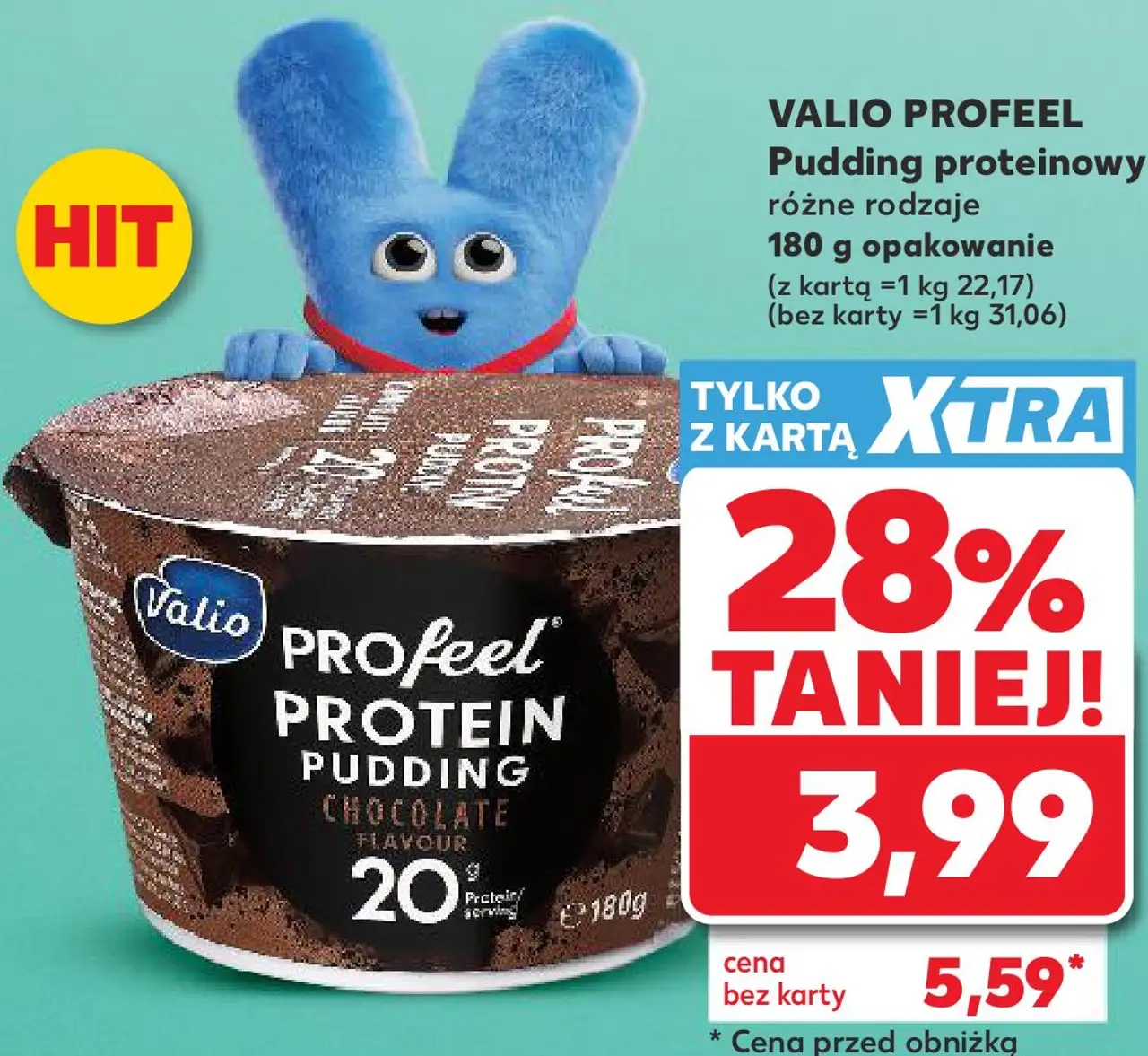 Pudding proteinowy różne rodzaje 180 g opakowanie