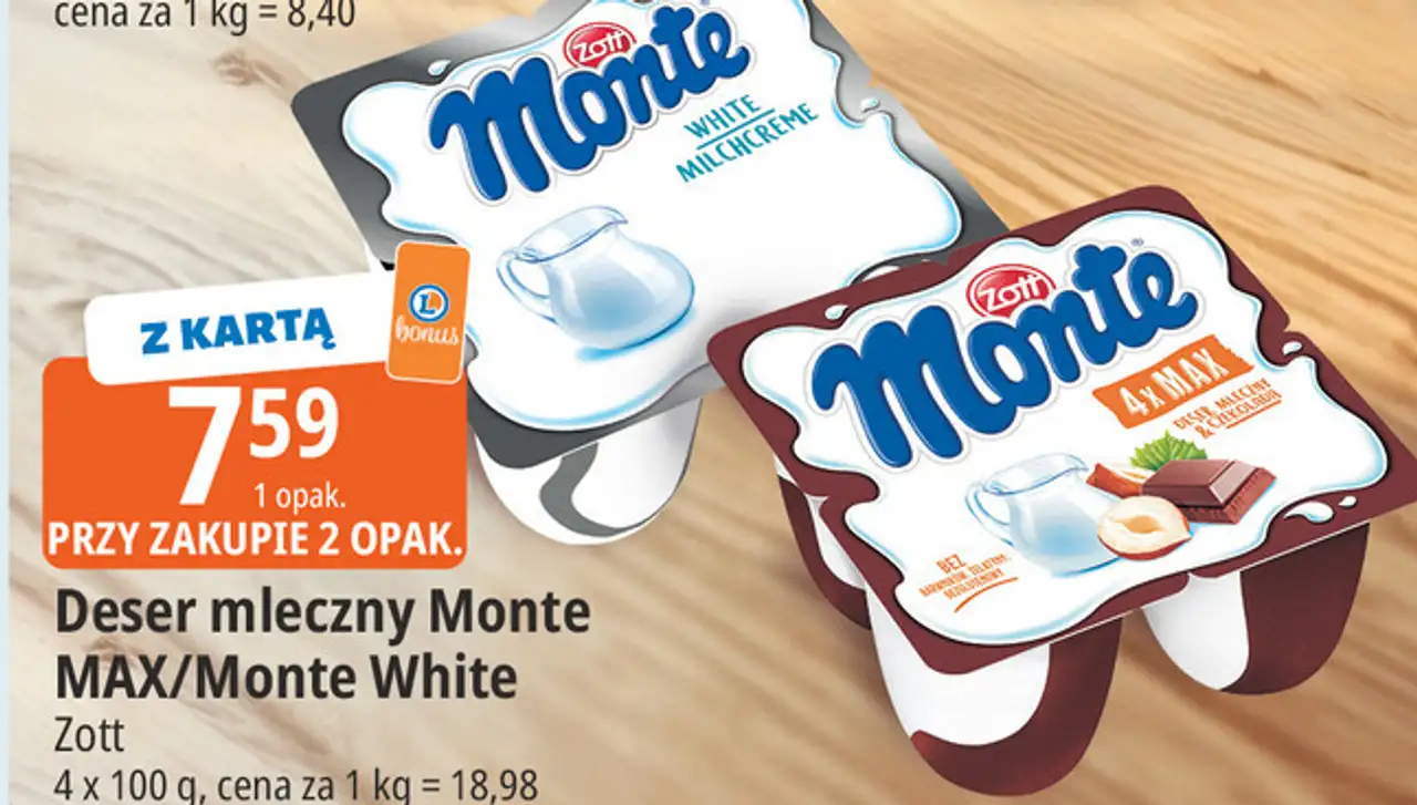 Deser śmietankowy Zott Monte White