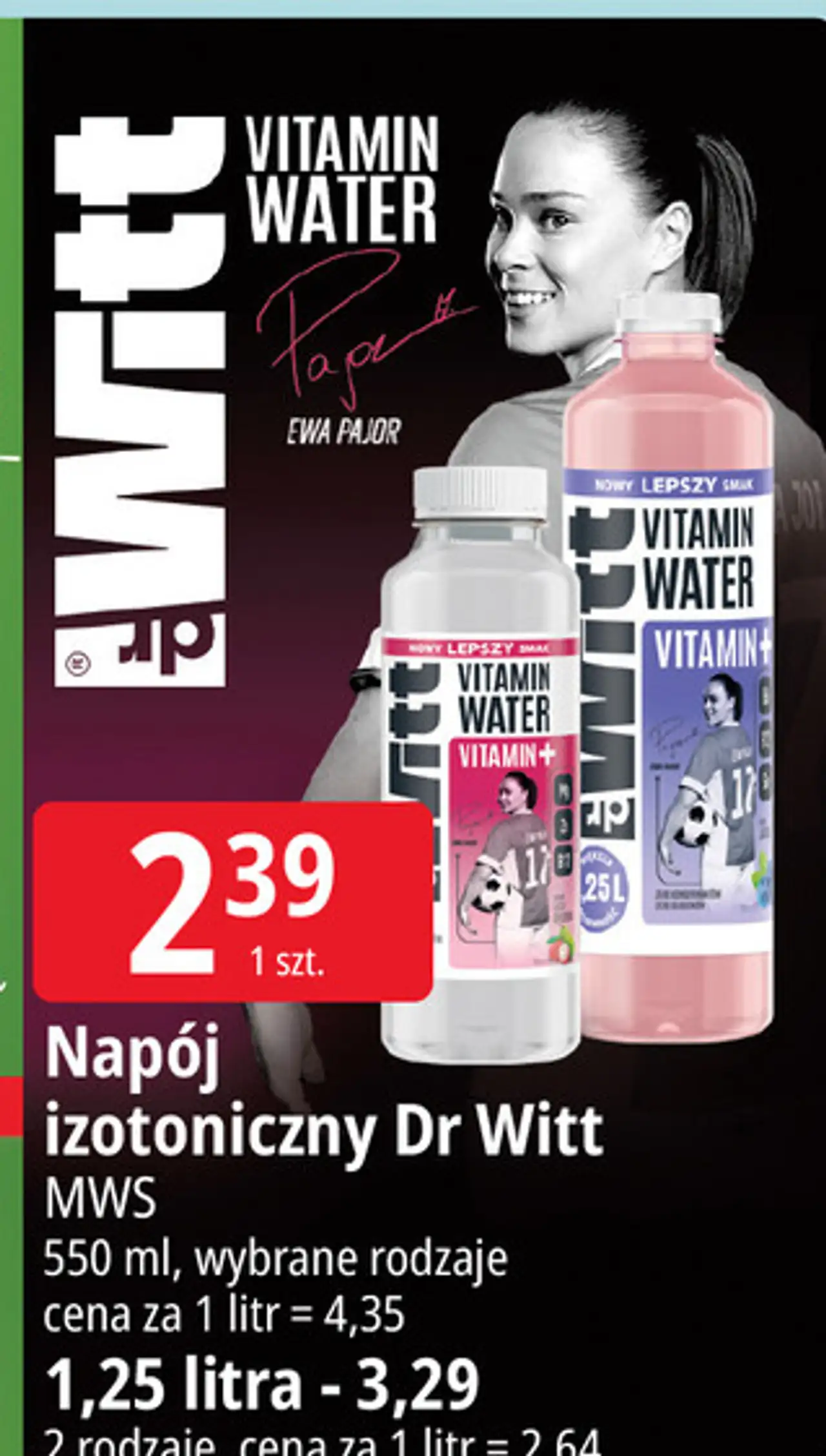 Napój liczi i gruszka Dr Witt Vitamin Water
