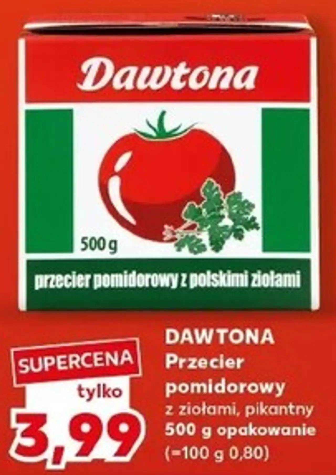 DAWTONA Przecier pomidorowy z ziołami, pikantny