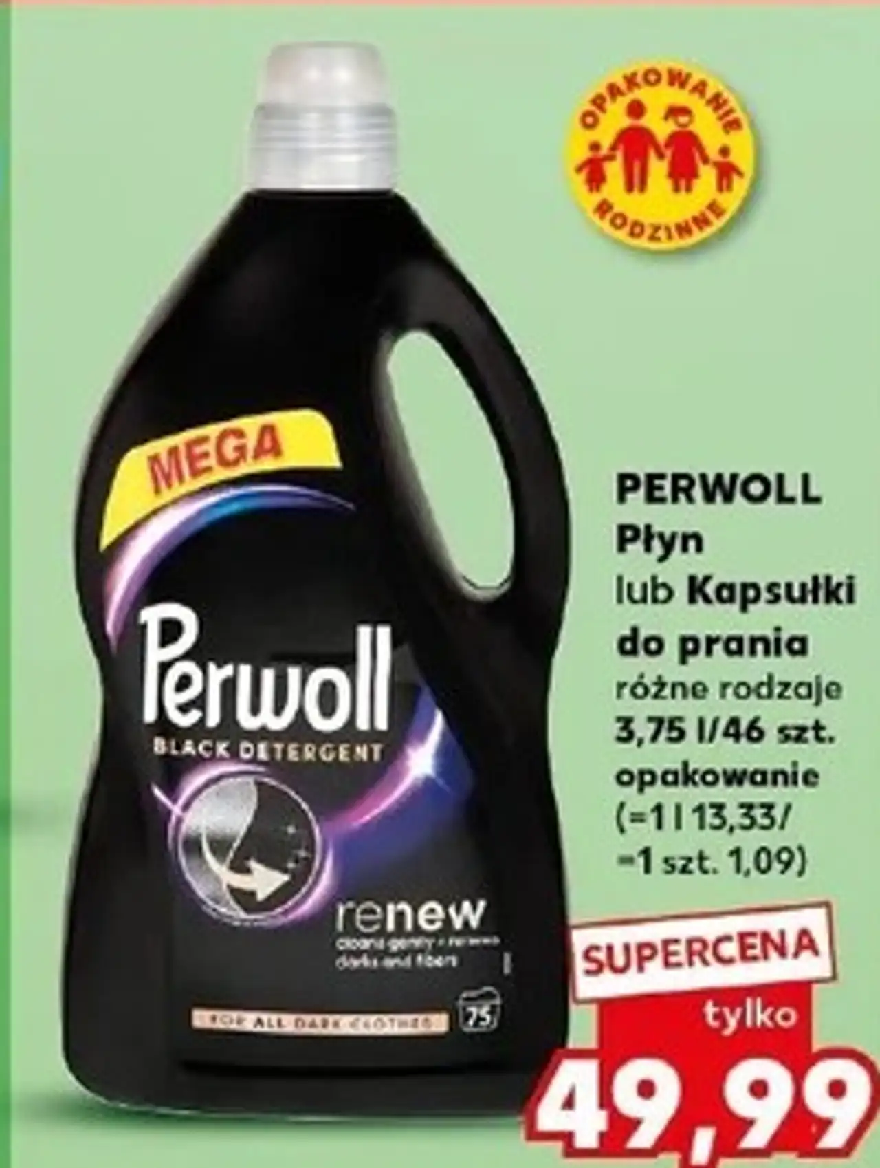 PERWOLL Płyn lub Kapsułki do prania różne rodzaje 3,75 l/46 szt. opakowanie
