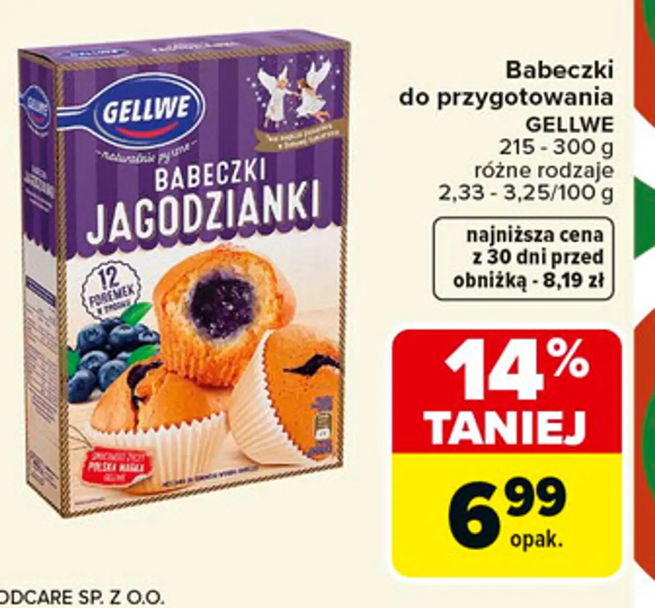 Babeczki do przygotowania GELLWE 215 - 300 g