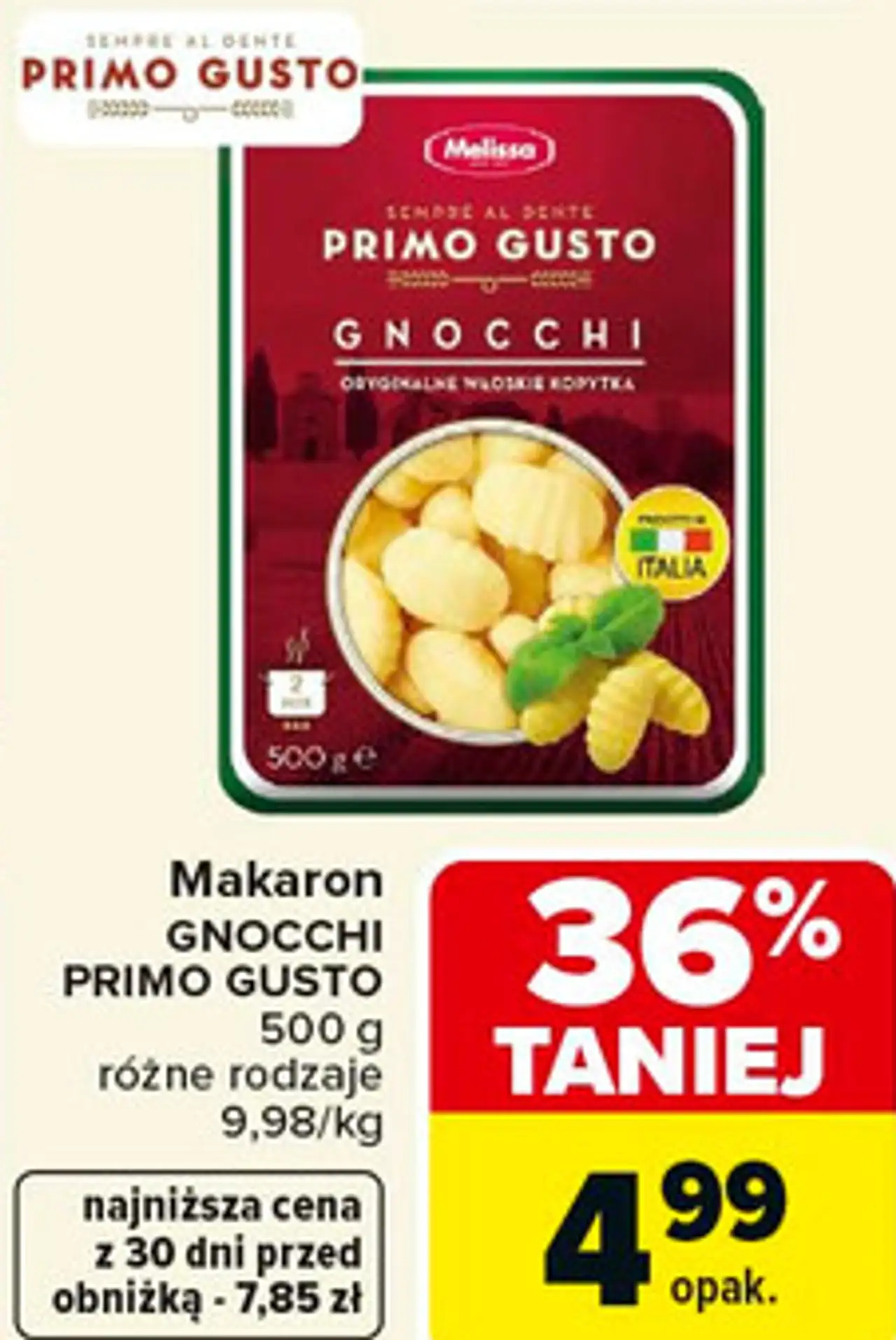 Makaron GNOCCHI PRIMO GUSTO 500 g różne rodzaje