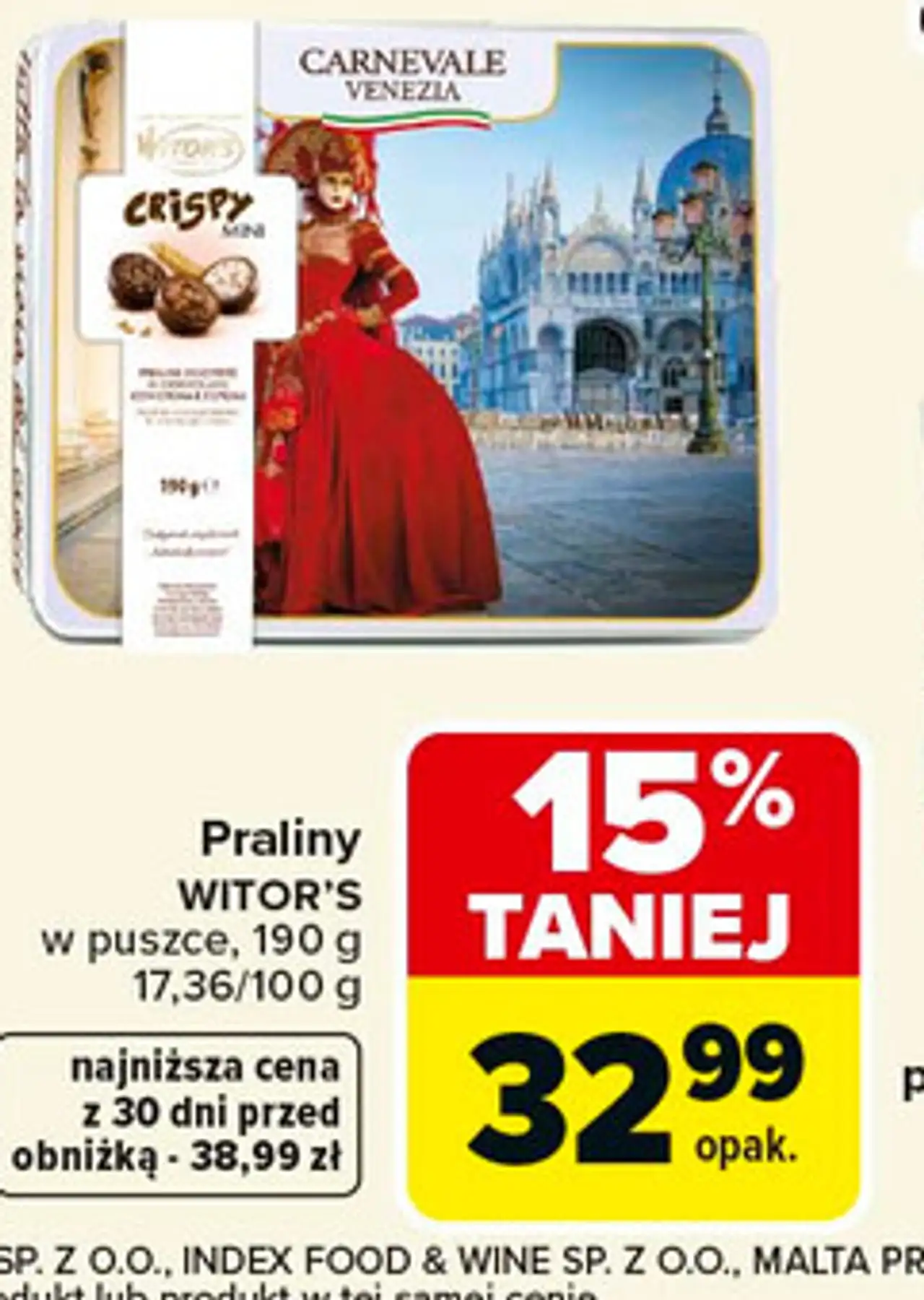 Praliny WITOR'S w puszce, 190 g