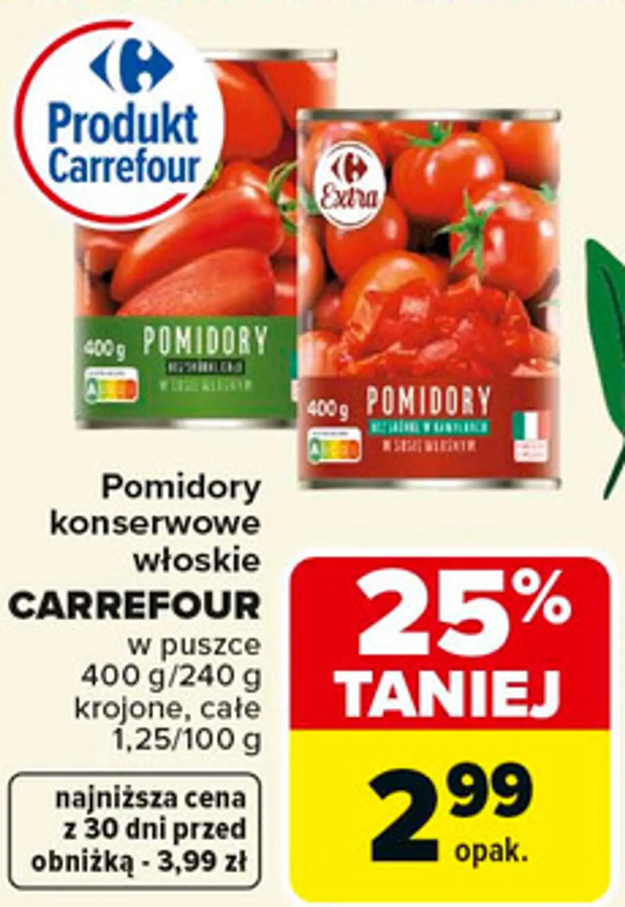 Pomidory konserwowe włoskie CARREFOUR