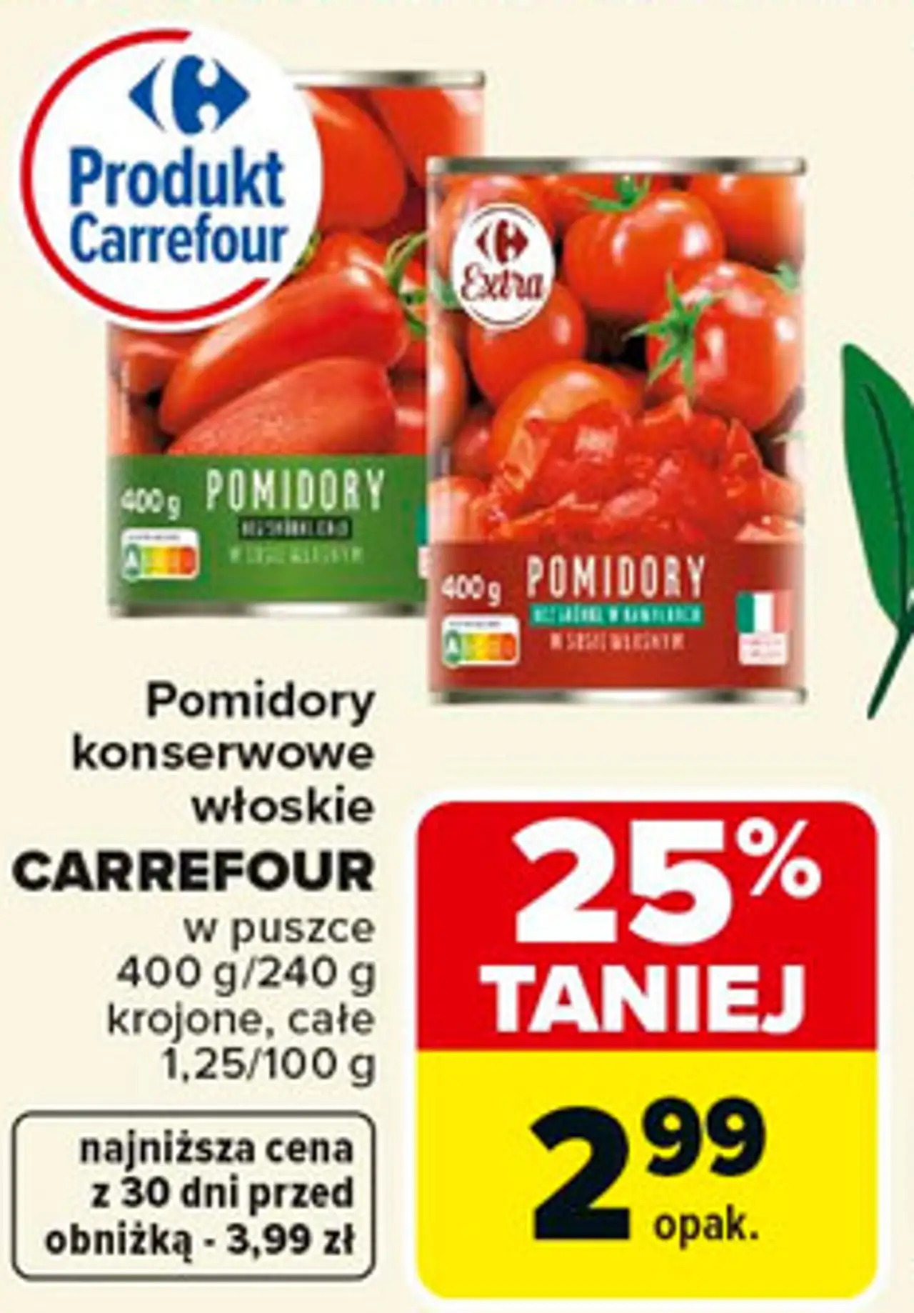 Pomidory konserwowe włoskie CARREFOUR