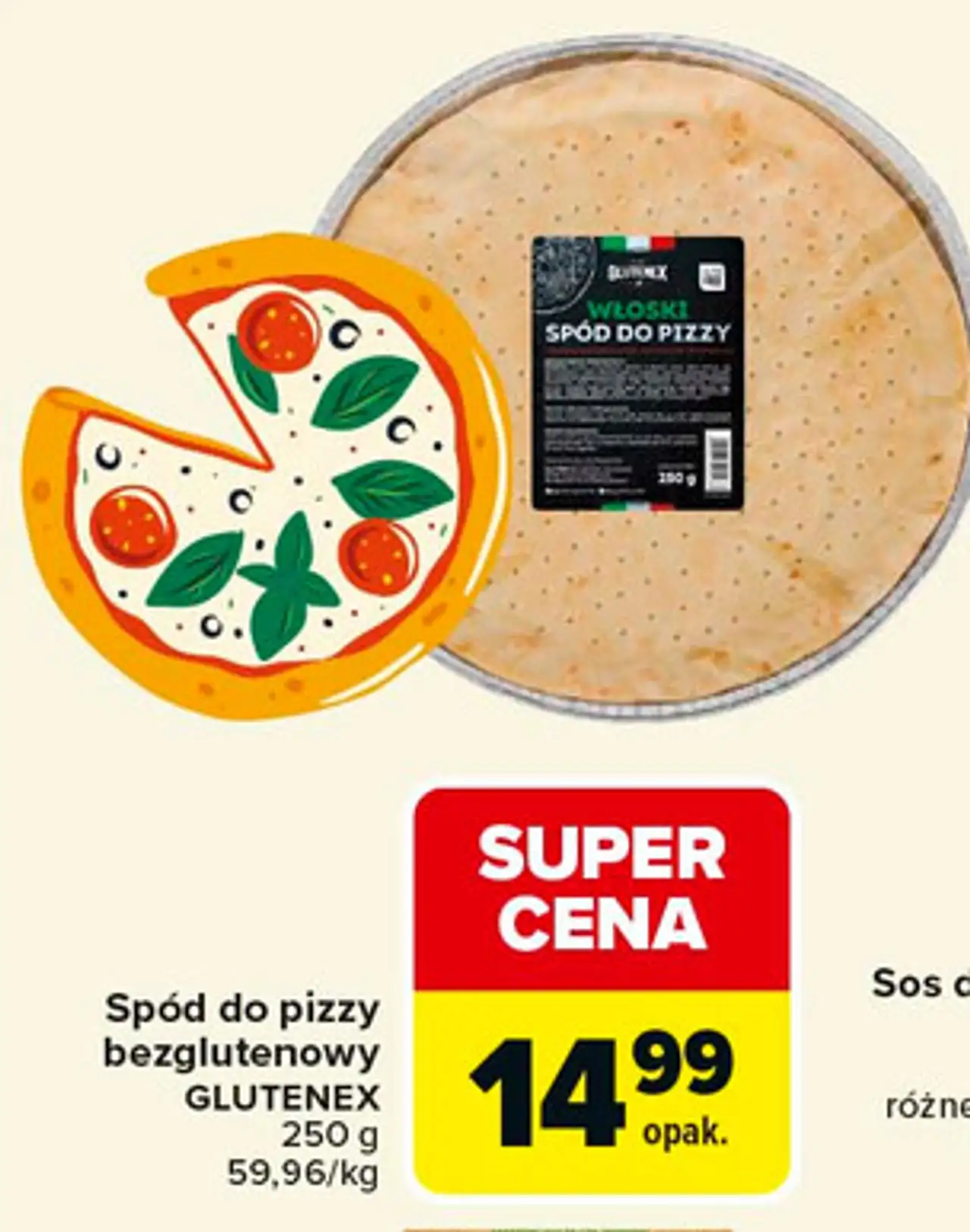 Spód do pizzy bezglutenowy GLUTENEX
