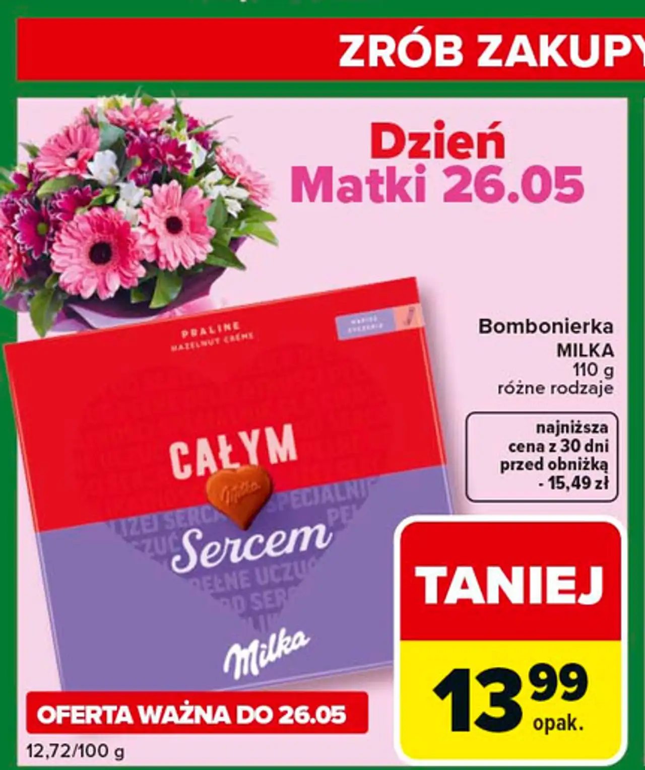 Bombonierka MILKA różne rodzaje