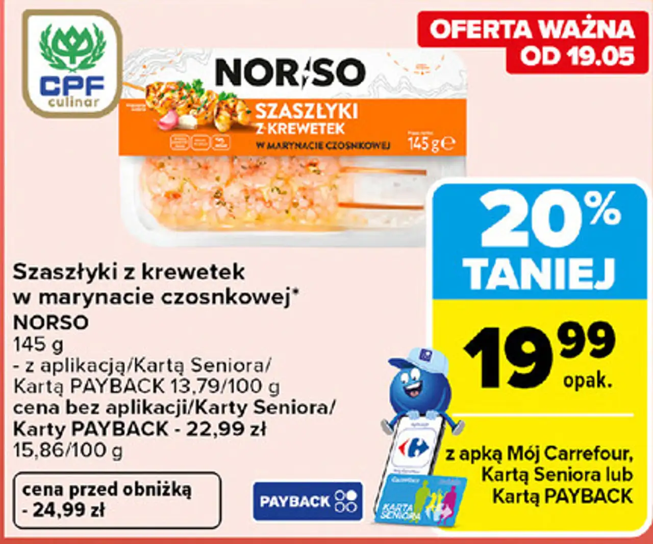 Szaszłyki z krewetek w marynacie czosnkowej NORSO