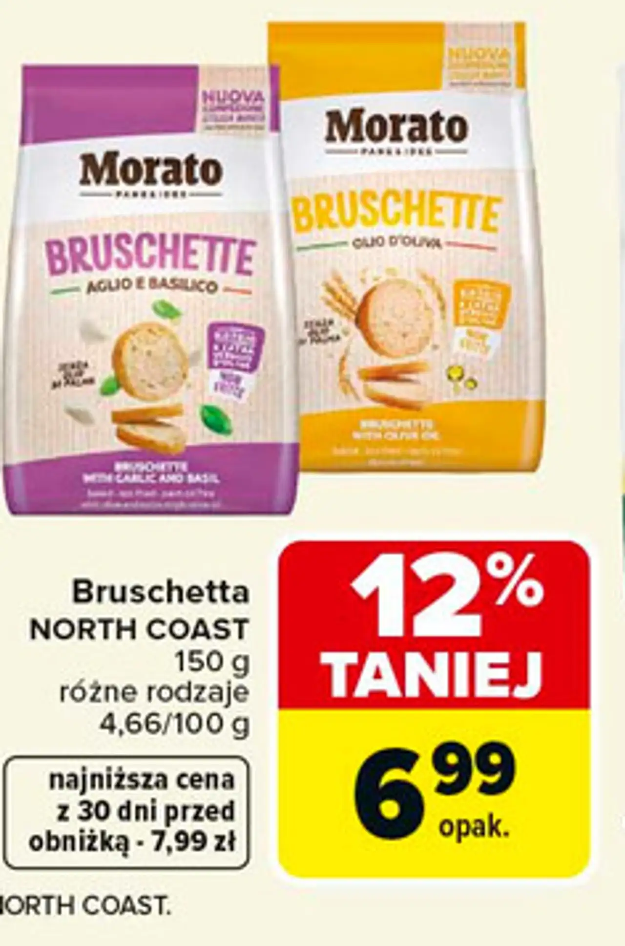 Bruschetta NORTH COAST 150 g różne rodzaje