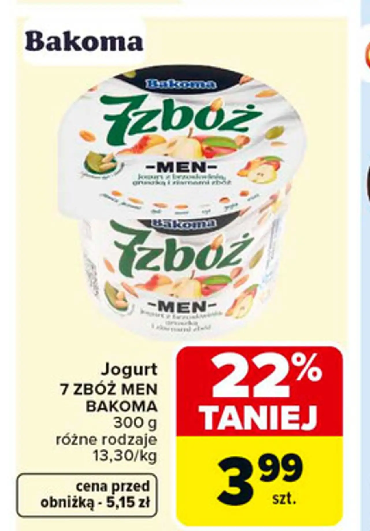 Jogurt 7 ZBÓŻ MEN BAKOMA