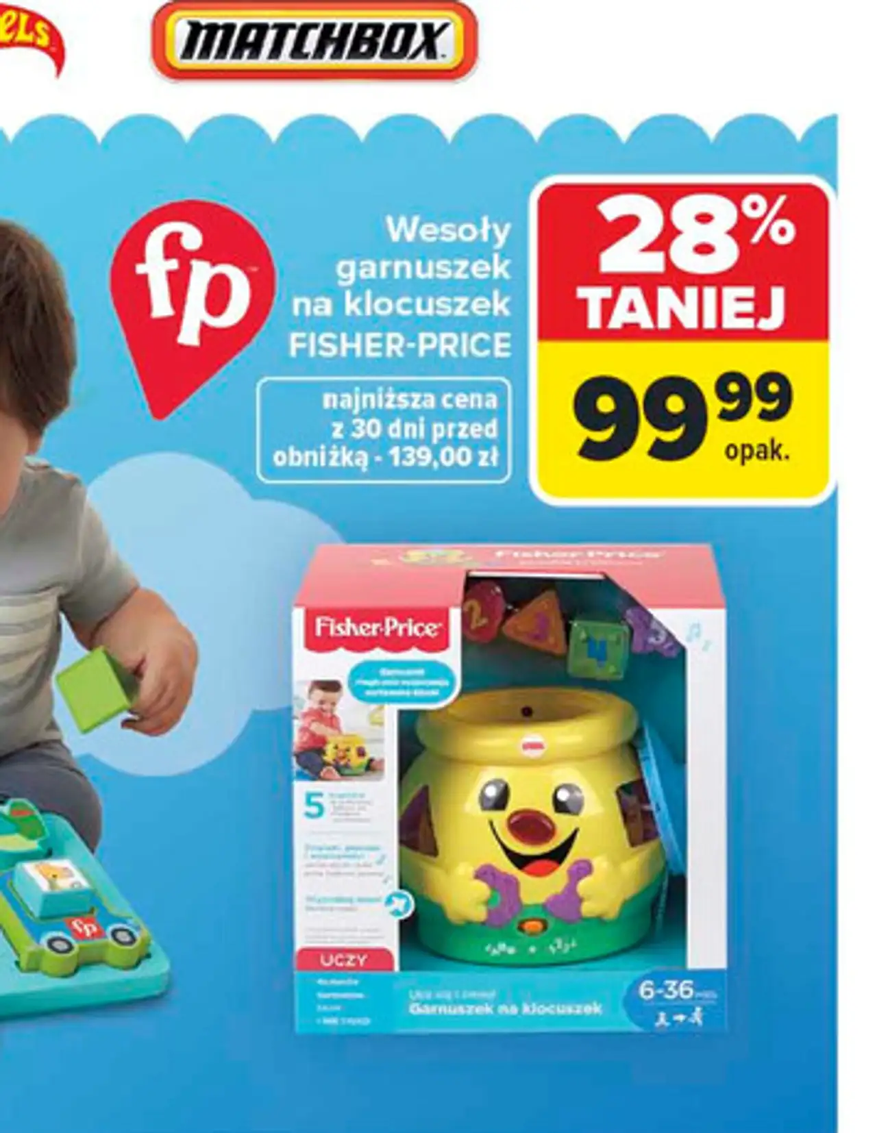 Garnuszek na klocuszek Fisher-Price