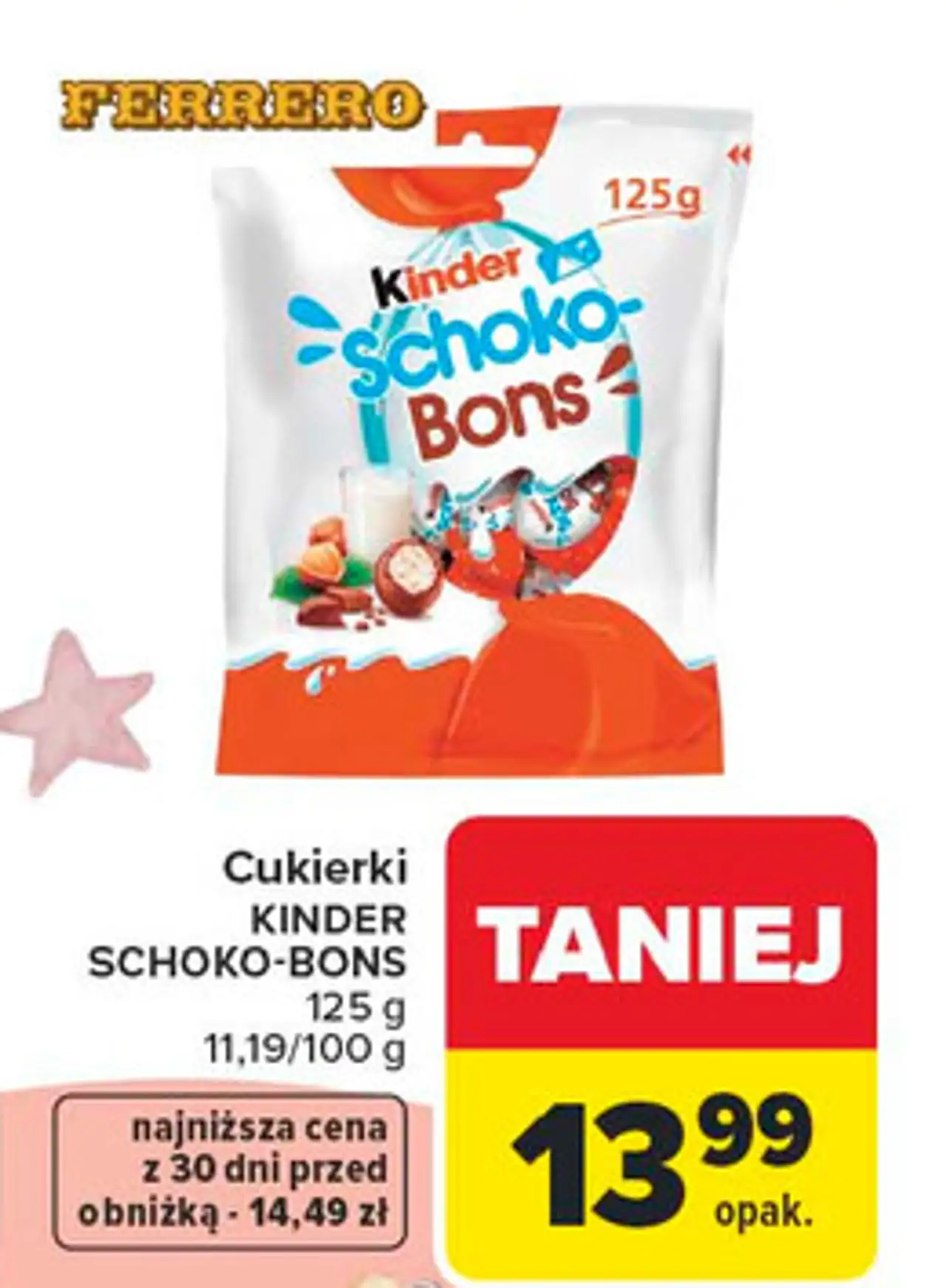 Cukierki czekoladowe Kinder Schoko-Bons