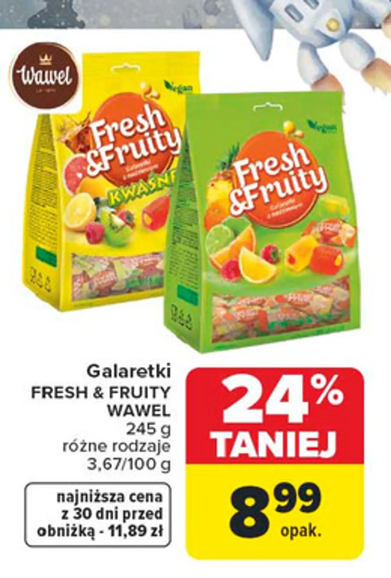 Galaretki kwaśne Wawel Fresh & Fruity