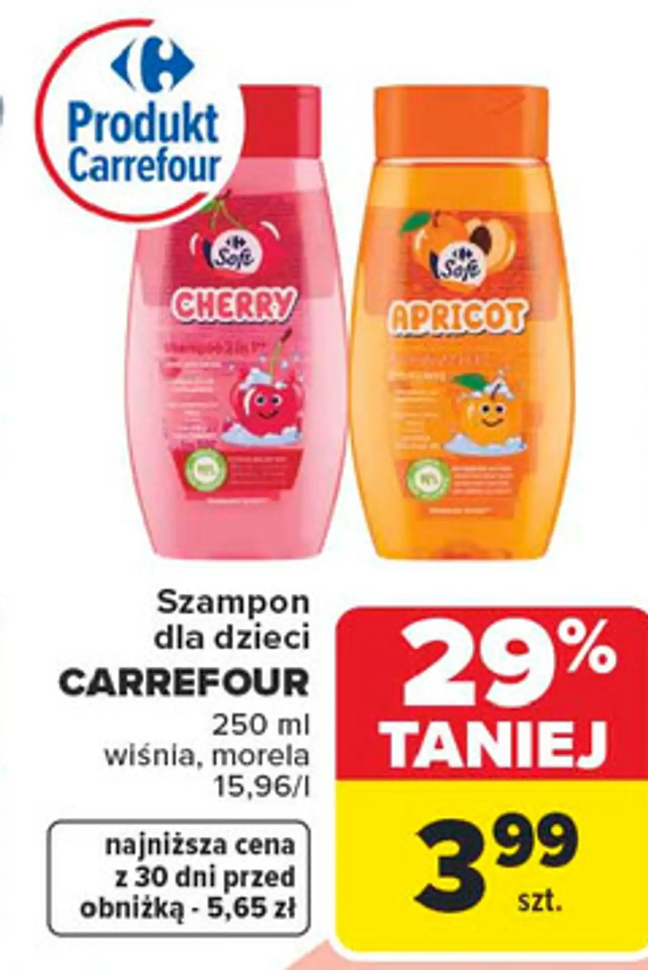 Szampon do włosów morela Carrefour Soft