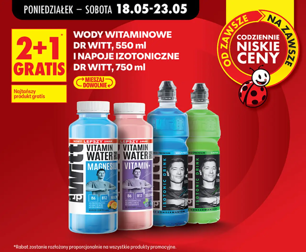 WODY WITAMINOWE DR WITT, 550 ml I NAPOJE IZOTONICZNE DR WITT, 750 ml