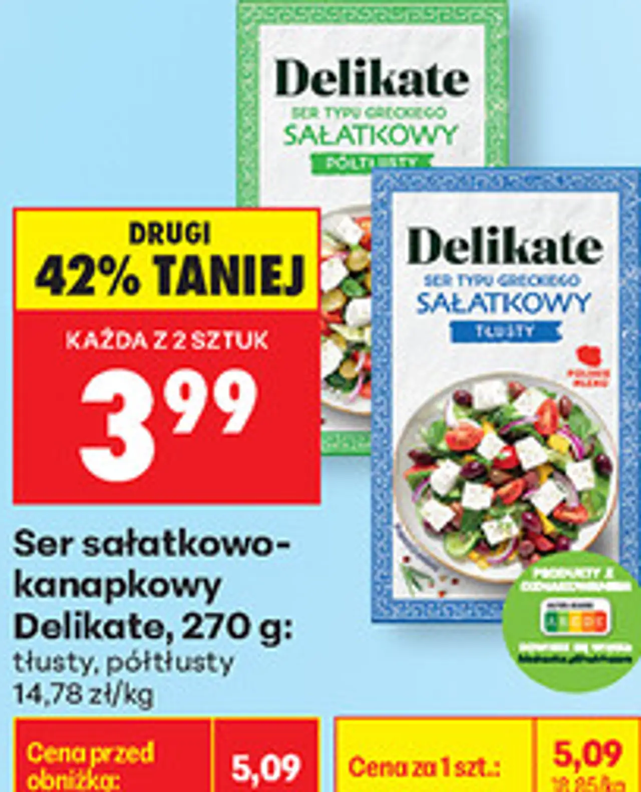Ser sałatkowo-kanapkowy Delikate, 270 g