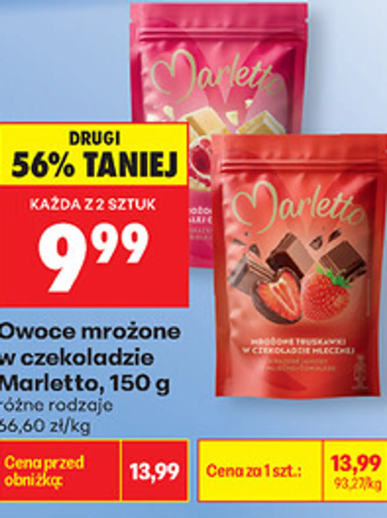 Owoce mrożone w czekoladzie Marletto, 150 g