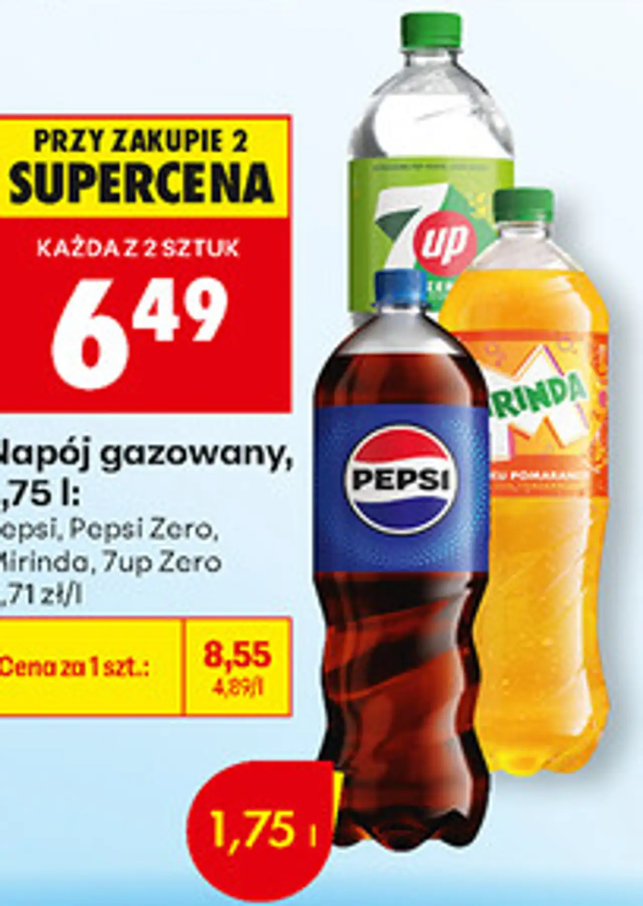Napój gazowany Pepsi, Pepsi Zero, Mirinda, 7up Zero