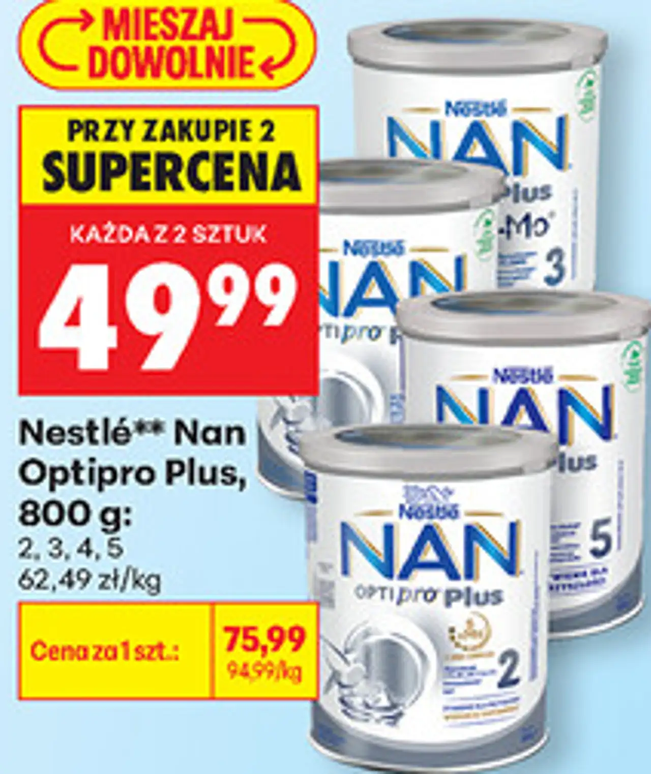 Nestlé Nan Optipro Plus, 800 g: 2, 3, 4, 5