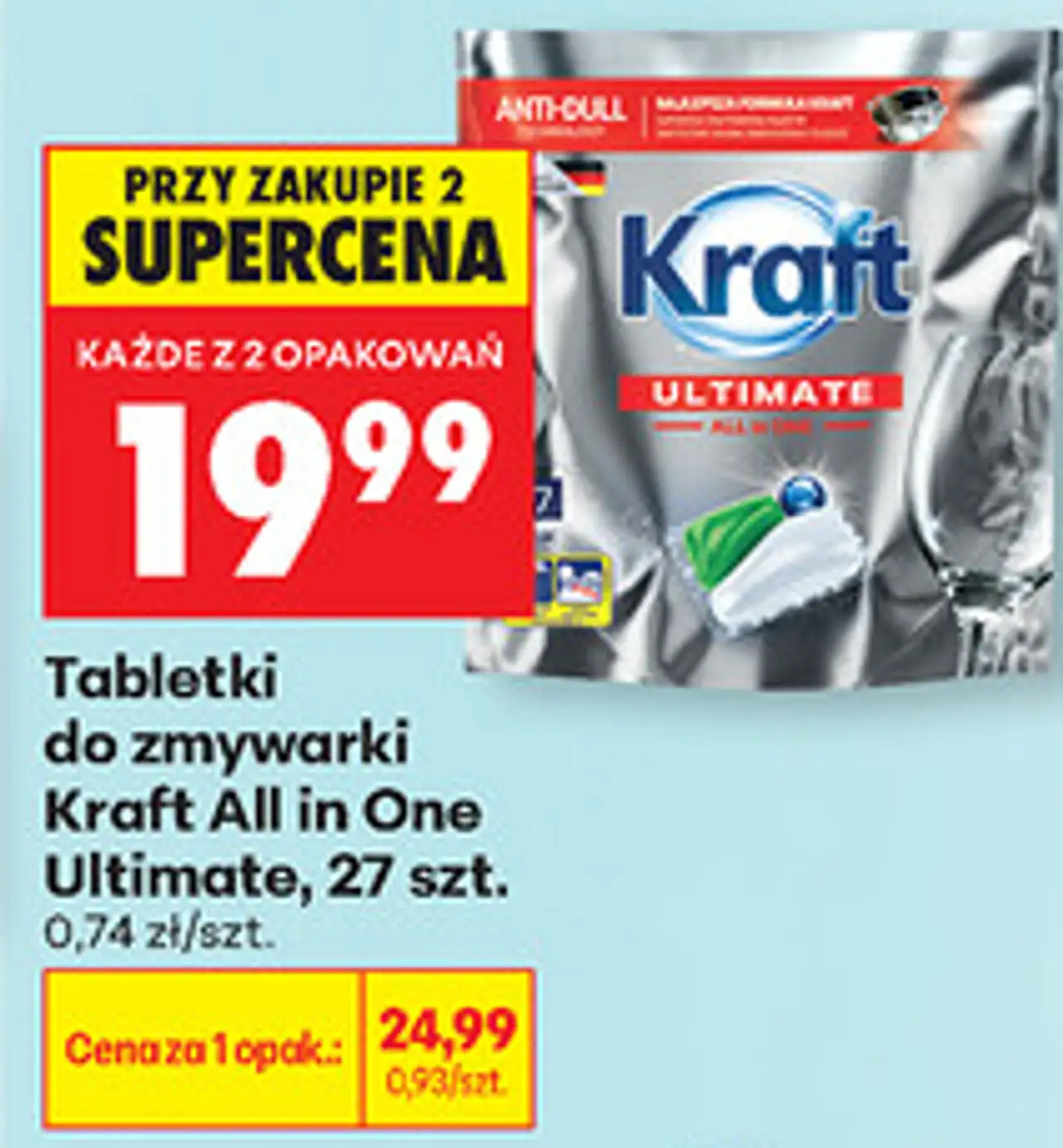 Tabletki do zmywarki Kraft All in One Ultimate, 27 szt.