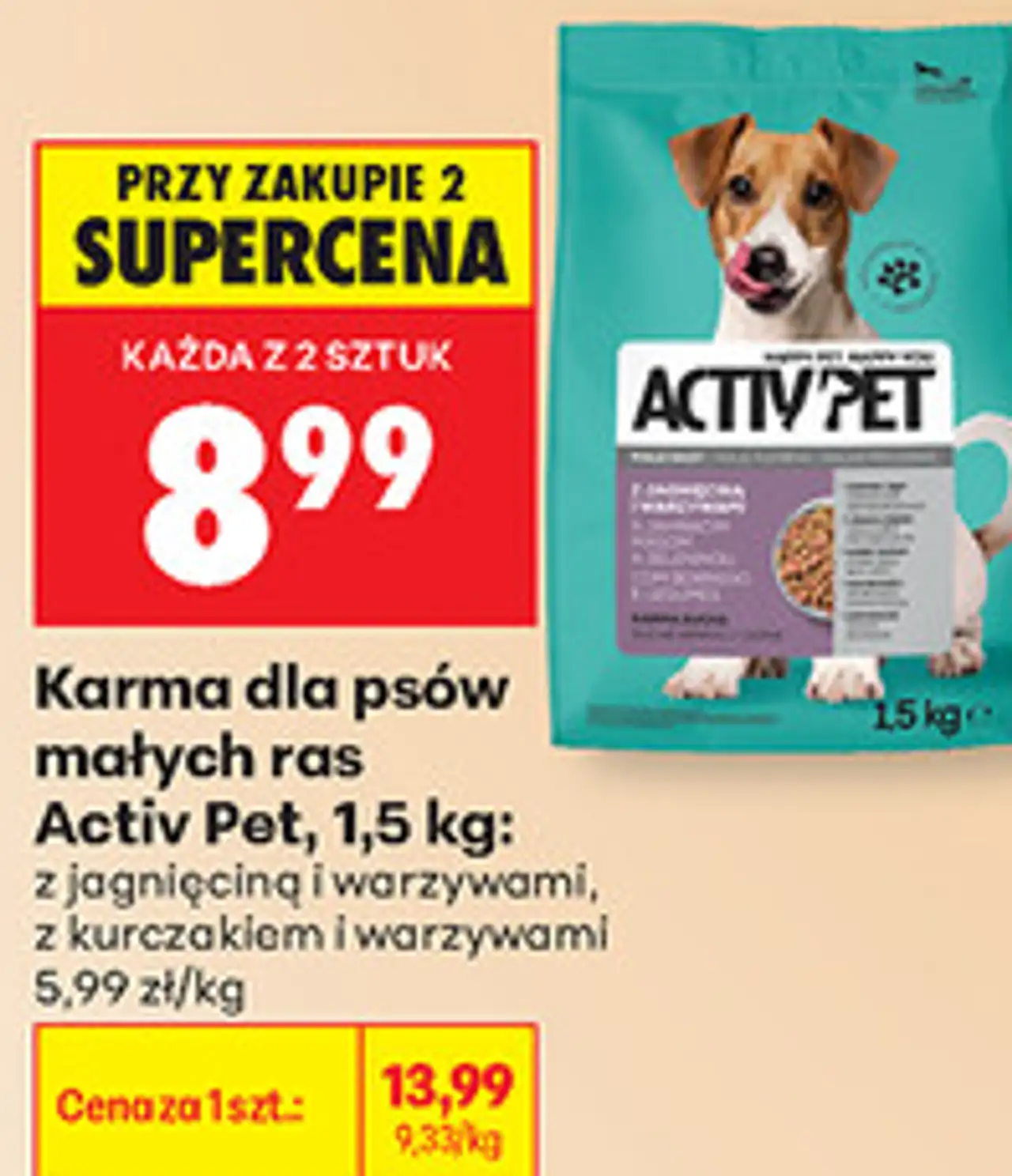 Karma dla psów małych ras Activ Pet, 1,5 kg