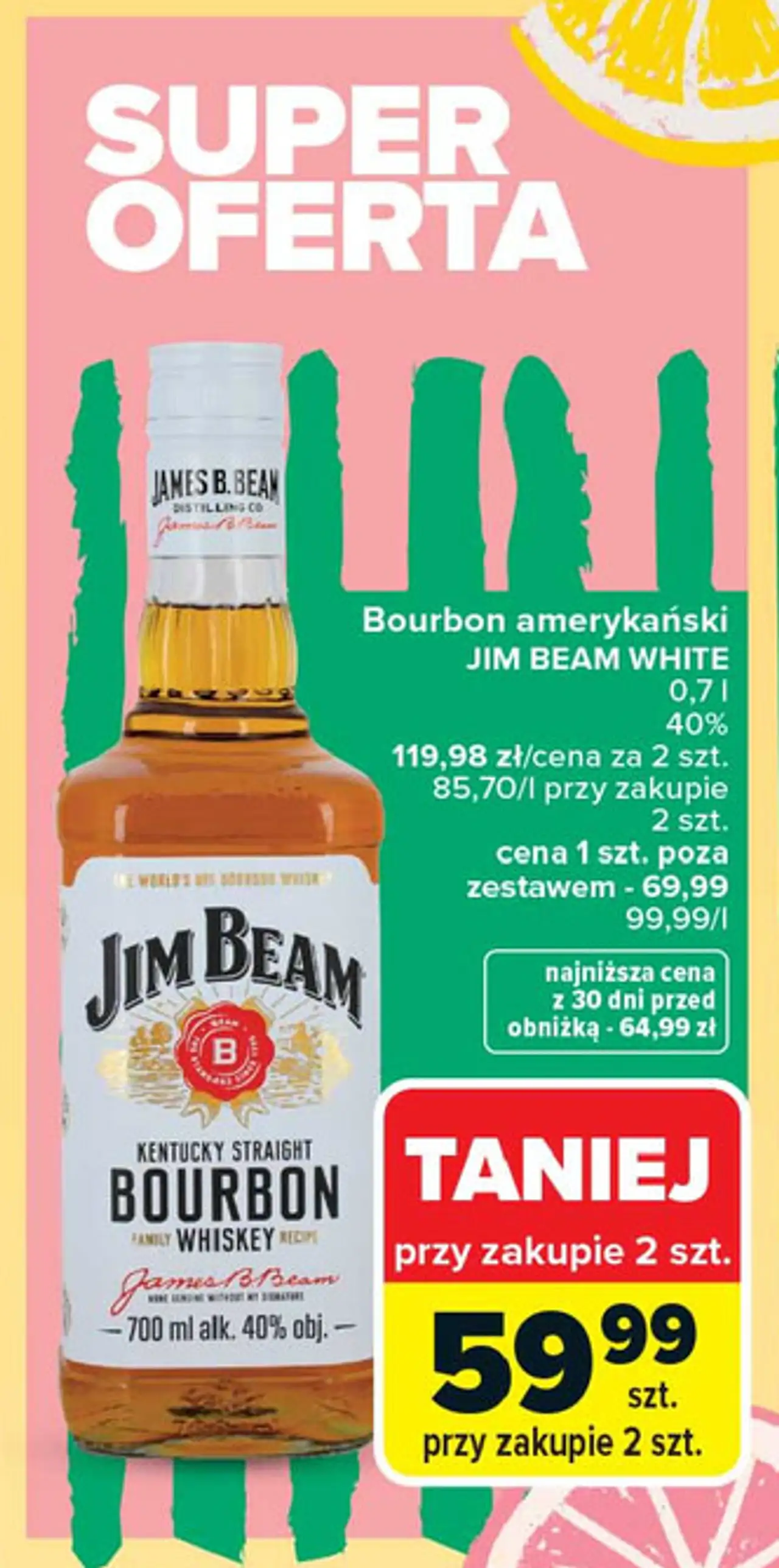 Bourbon amerykański JIM BEAM WHITE
