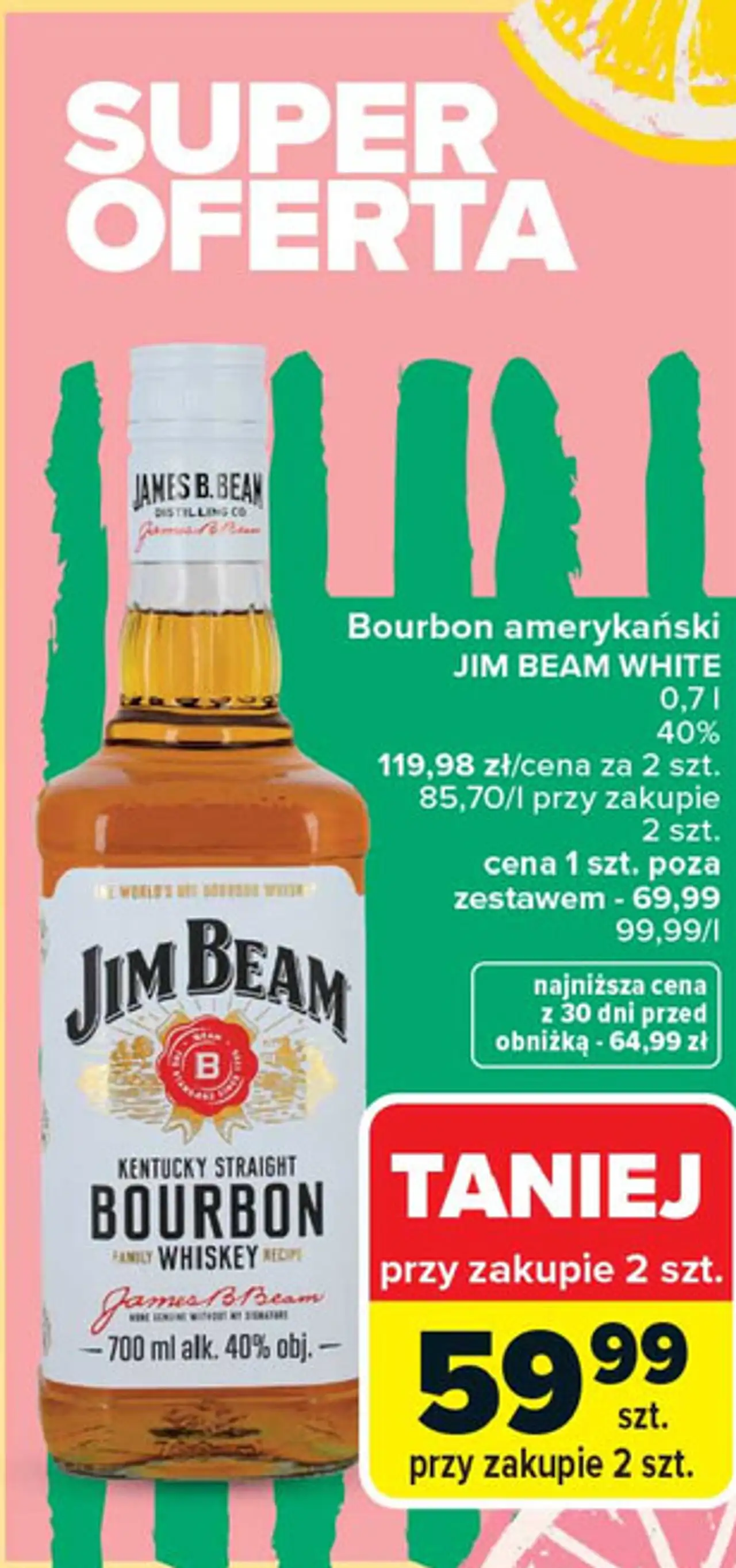 Bourbon amerykański JIM BEAM WHITE