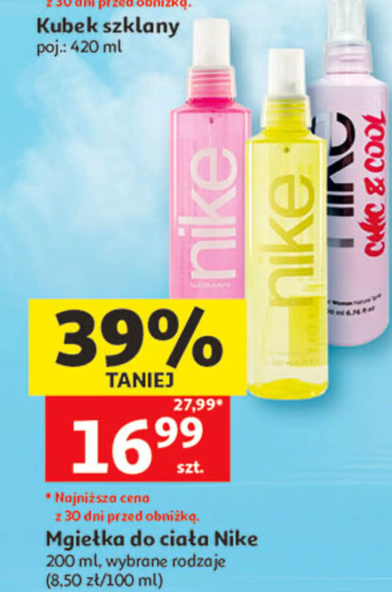Mgiełka do ciała Nike 200 ml, wybrane rodzaje