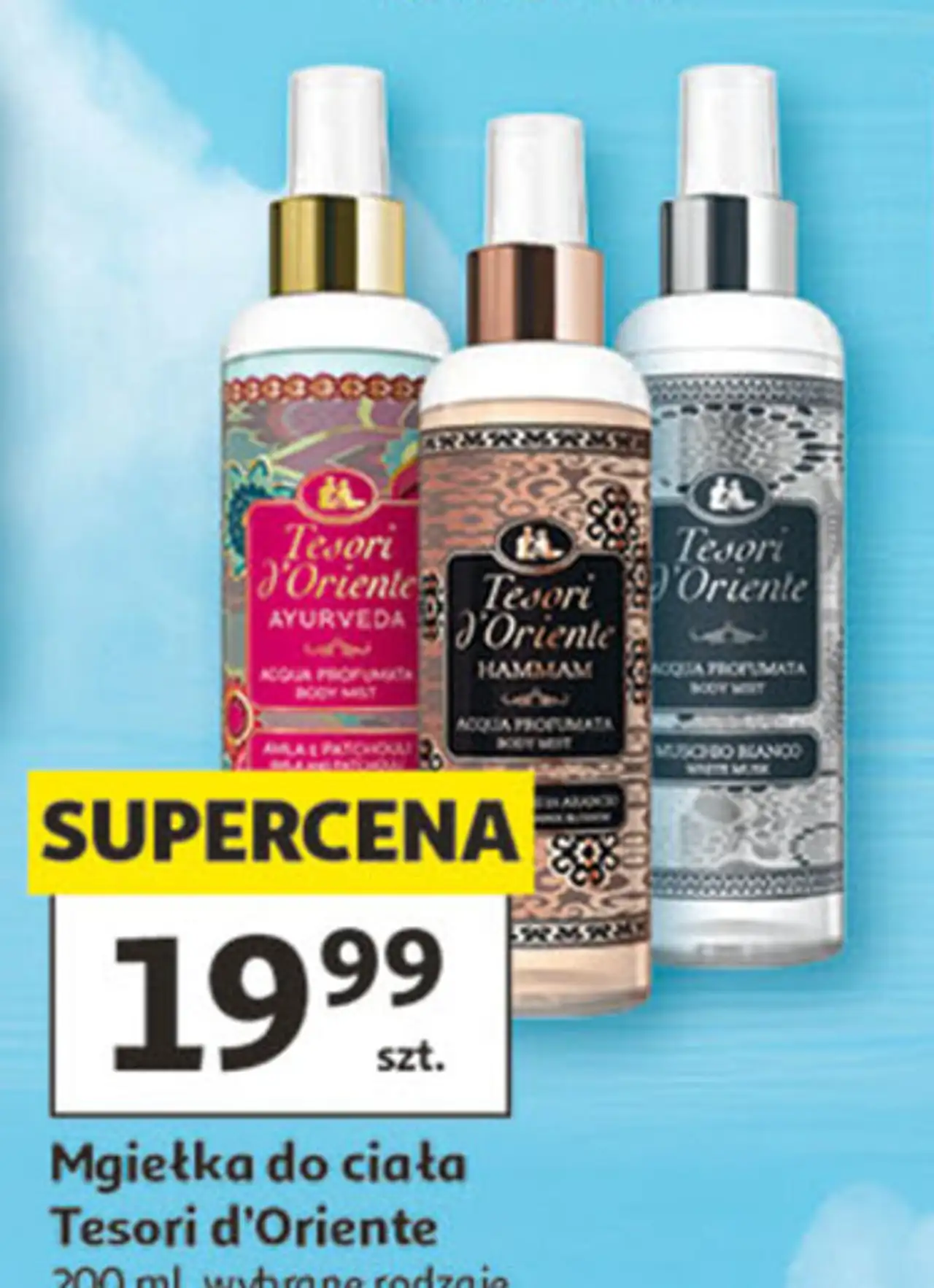 Mgiełka do ciała Tesori D'Oriente 200 ml, wybrane rodzaje