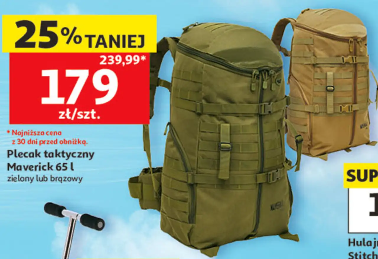 Plecak taktyczny Maverick 65 l zielony lub brązowy