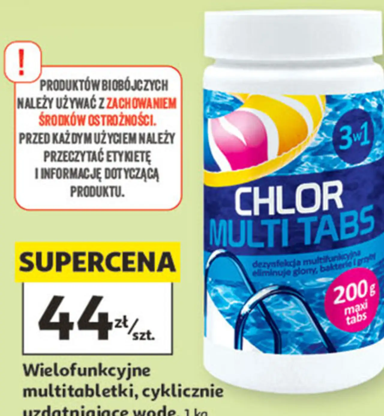 Wielofunkcyjne multitabletki, cyklicznie uzdatniające wodę, 1 kg